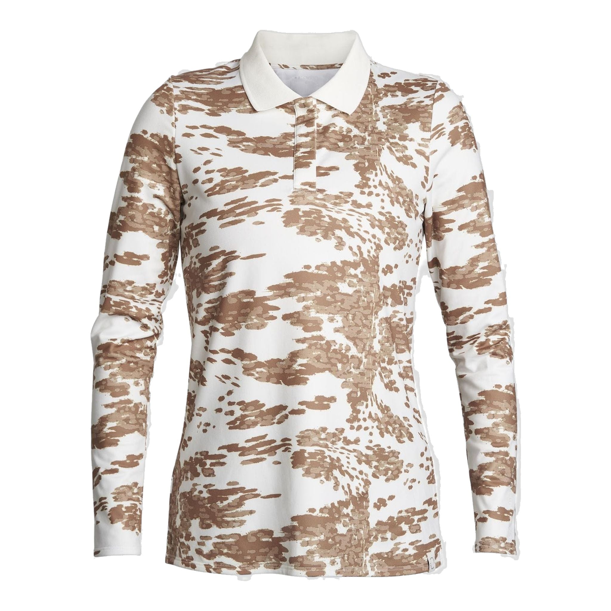 Röhnisch W Polo Sia Langarm Beige/Camo Damen