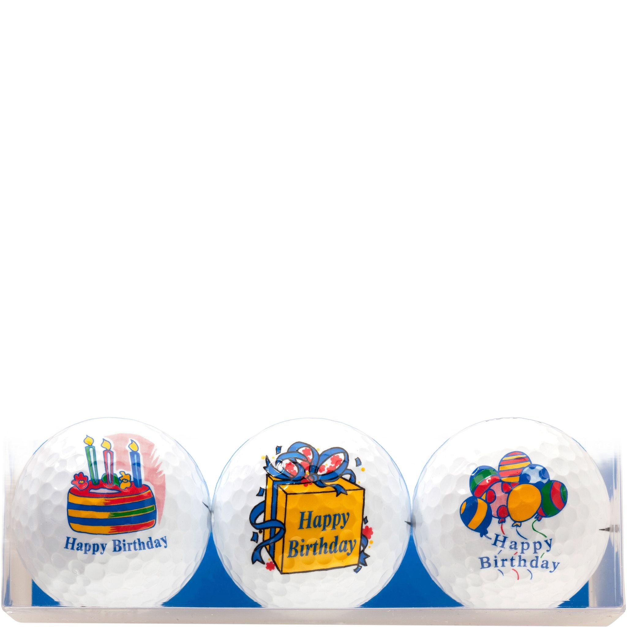 Sportiques Golfgeschenke Happy Birthday Ballons & Torte Golfbälle