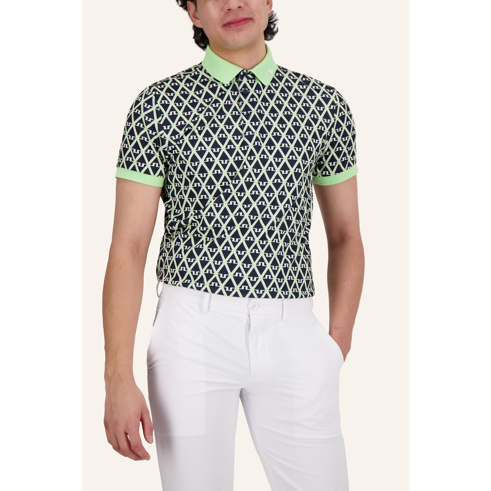 J. Lindeberg Tour Tech Reg Fit Print Polo Herren