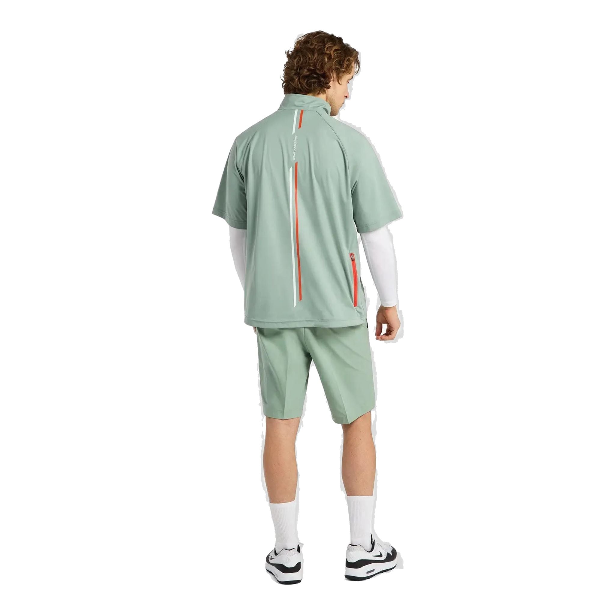 Męskie wiatroodporne swetry z krótkim rękawem Cross Sportswear