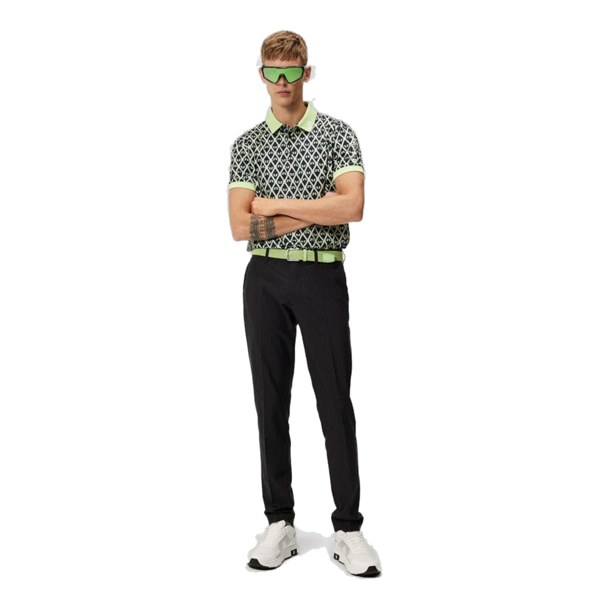 J. Lindeberg Tour Tech Reg Fit Print Polo Herren