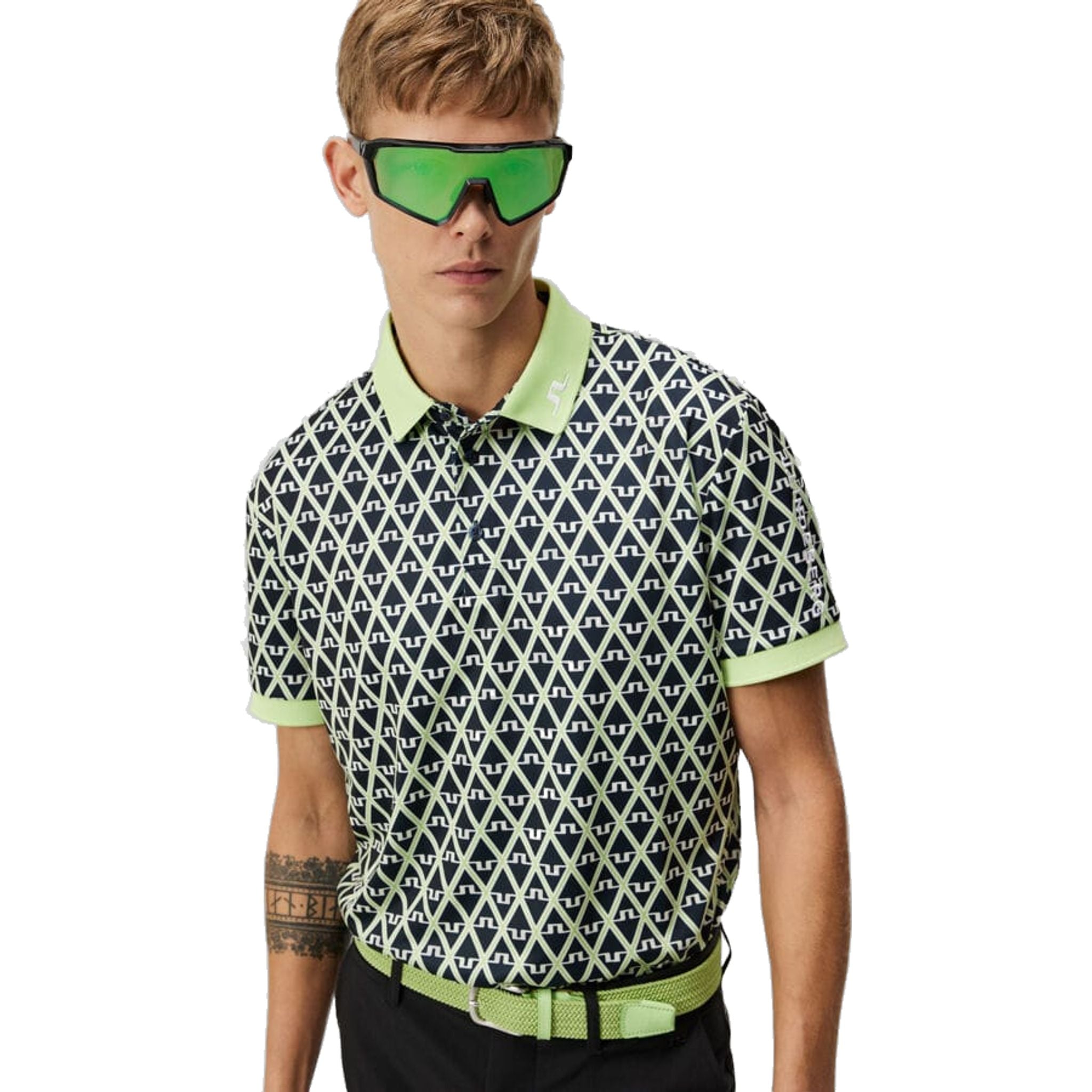 J. Lindeberg Tour Tech Reg Fit Print Polo Herren