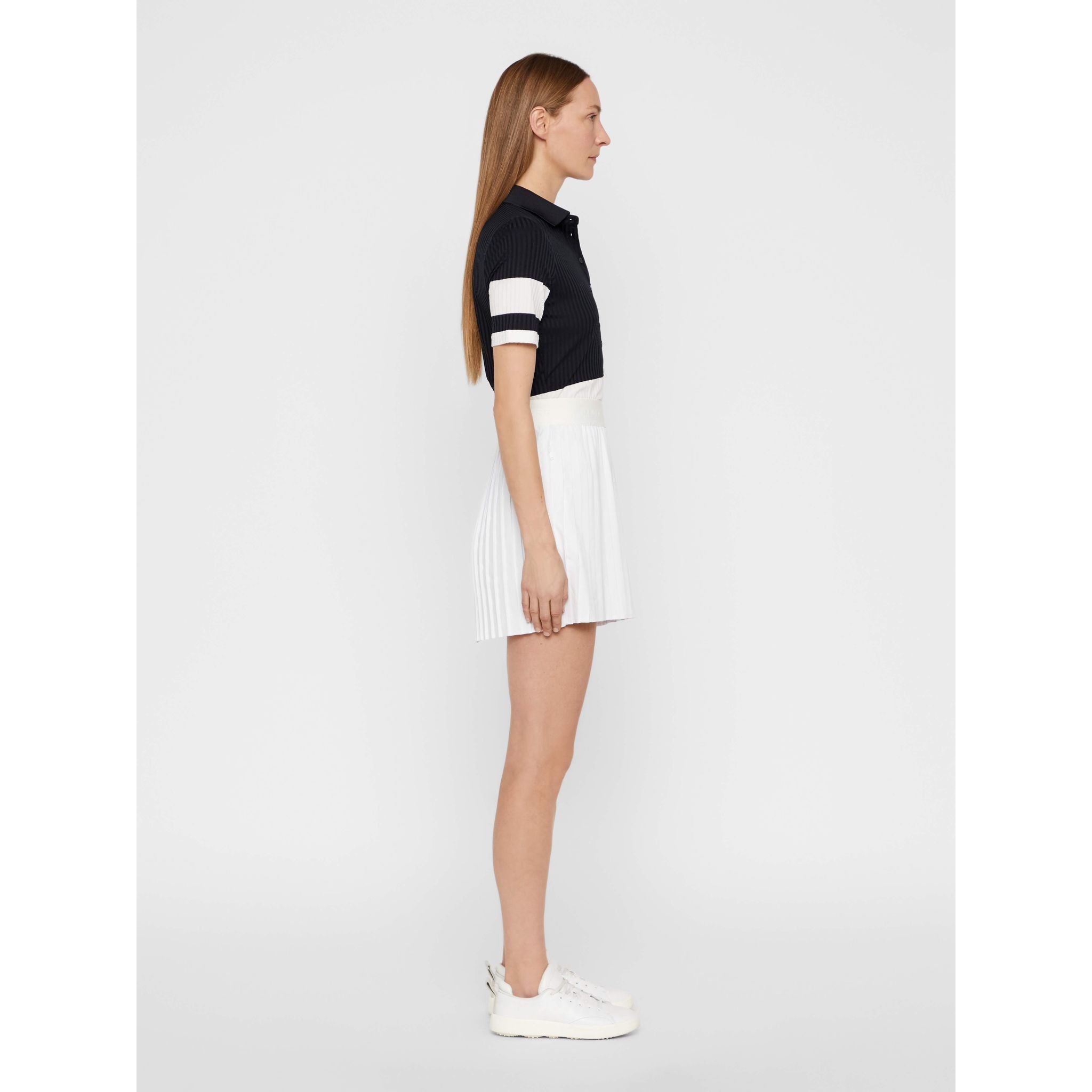 J. Lindeberg W Natasha-Rib Jersey Polo Jl Navy Damen