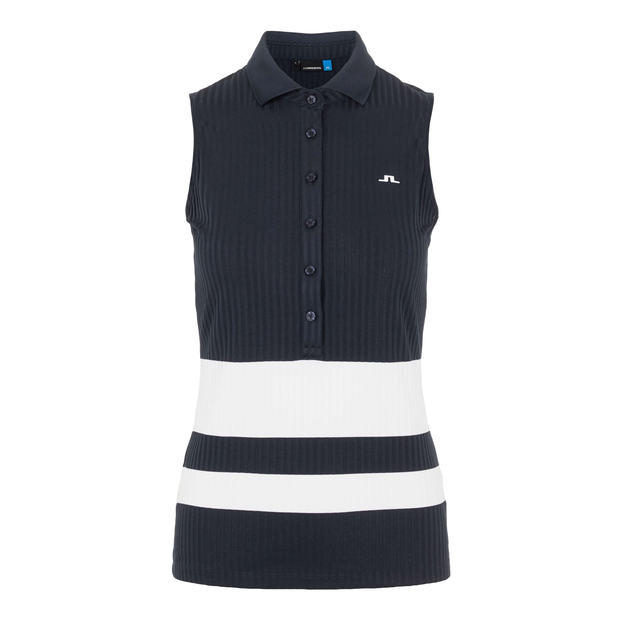 J. Lindeberg W Nora-Rib Jersey Polo Jl Navy Damen