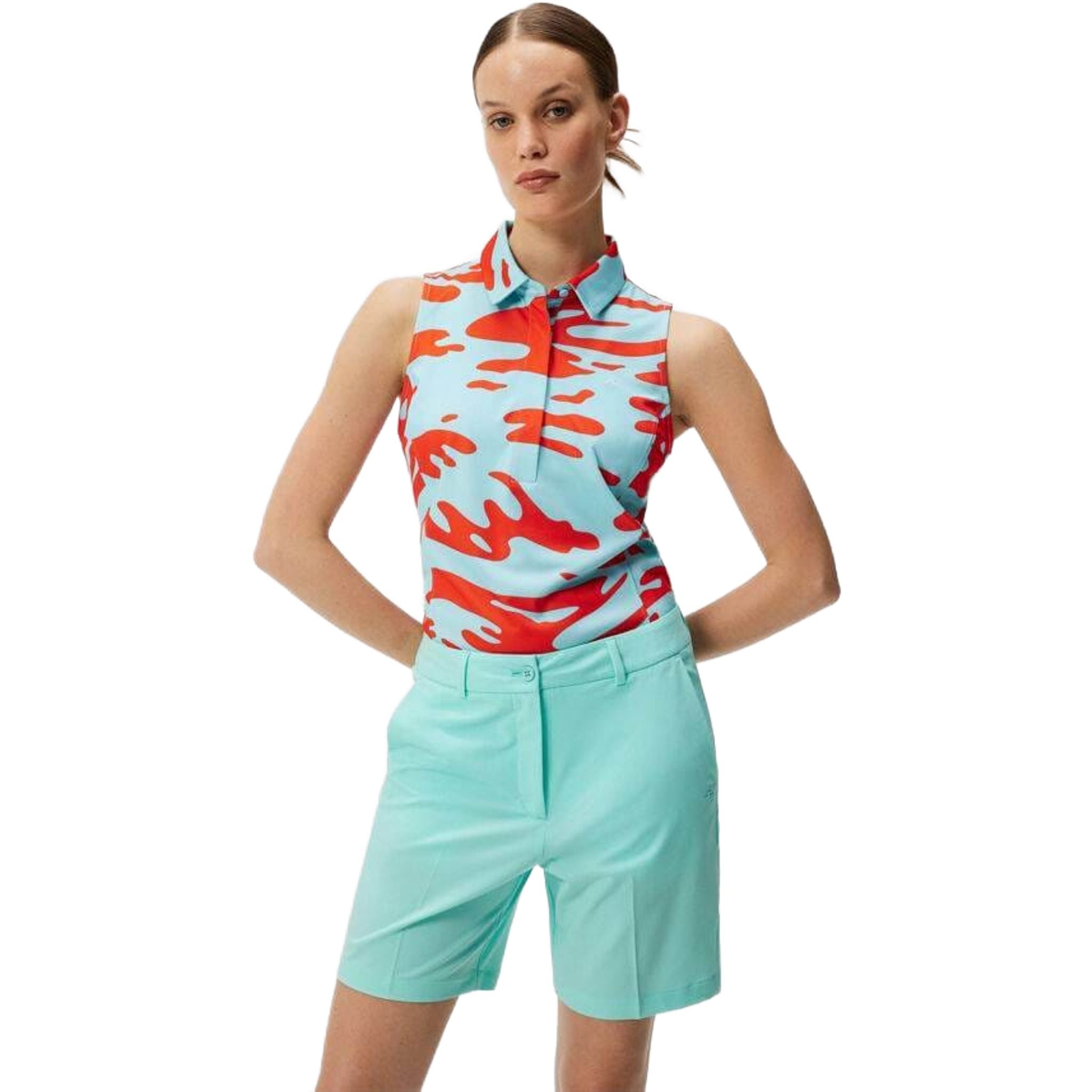 Damski top bez rękawów z nadrukiem J. Lindeberg Dena