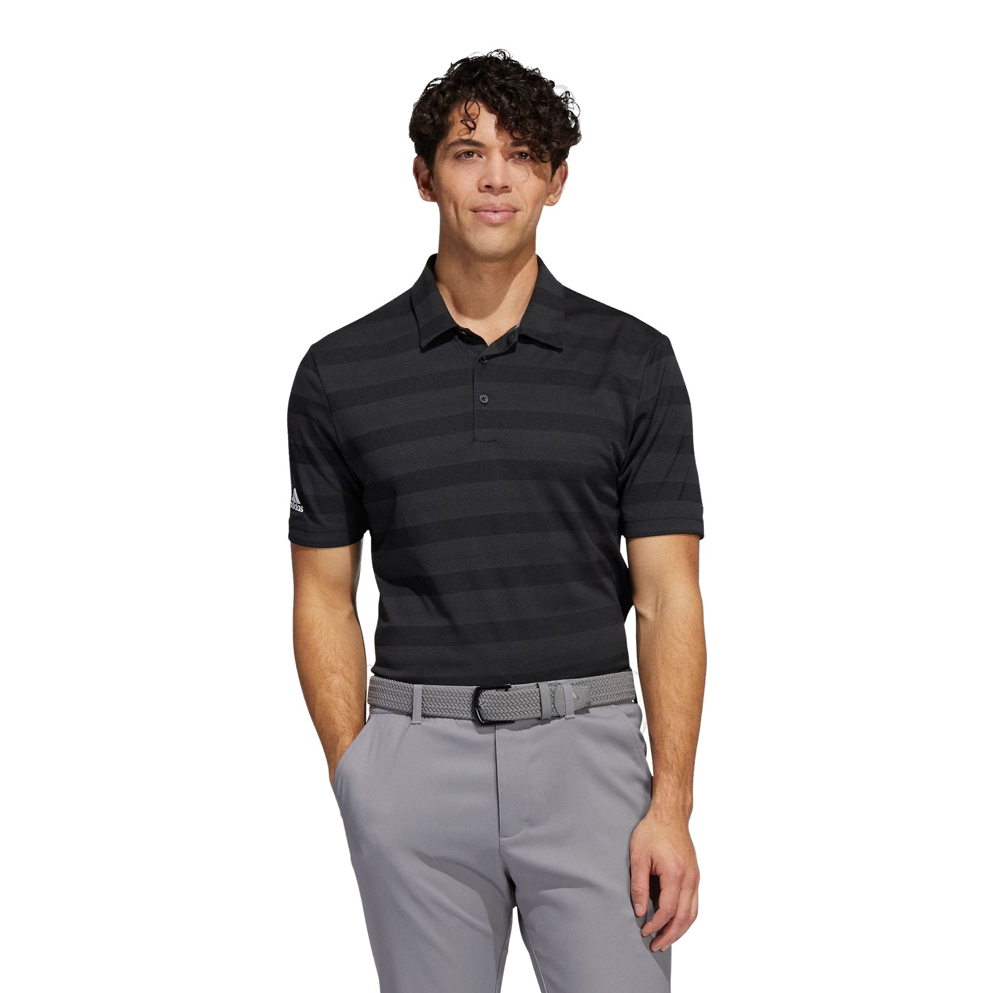 Adidas Two-Color Striped Poloshirt Herren