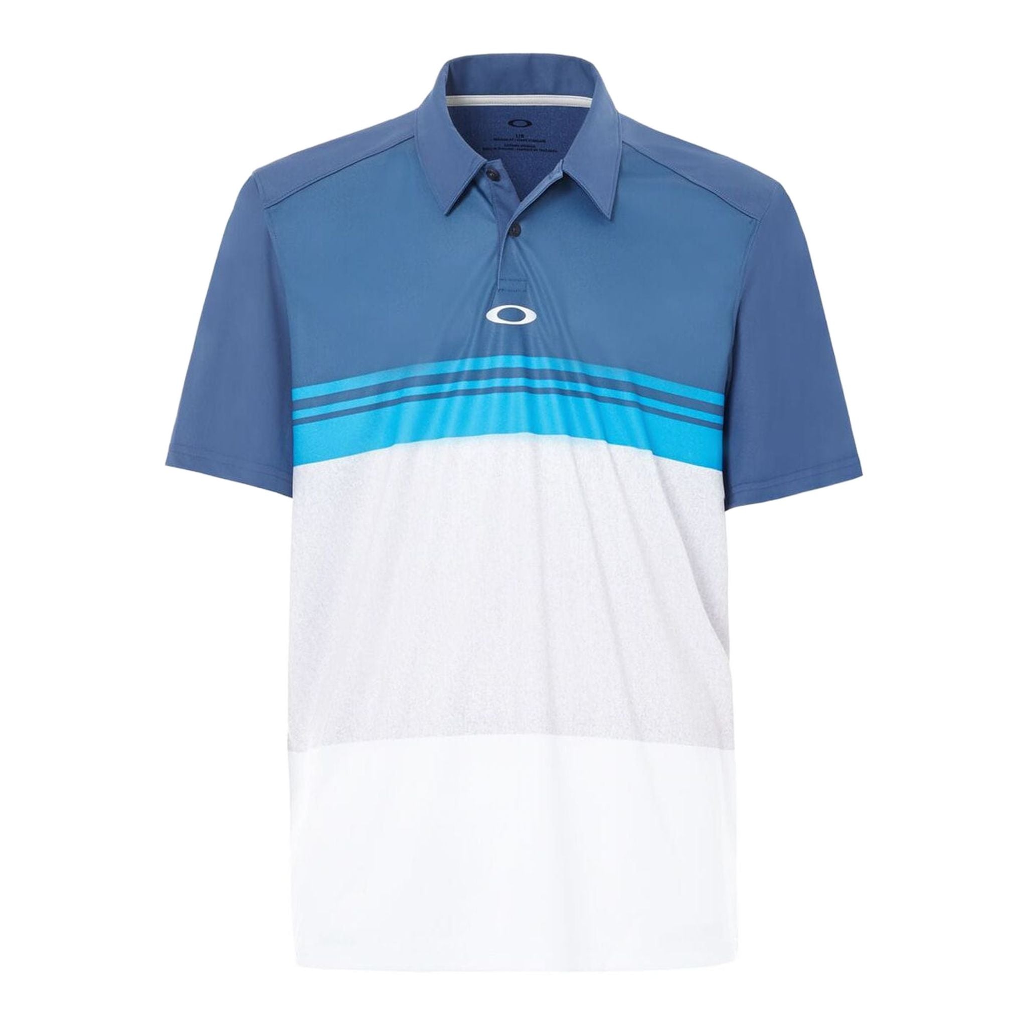 Oakley Polo Color Block Take Blau/Weiß Herren
