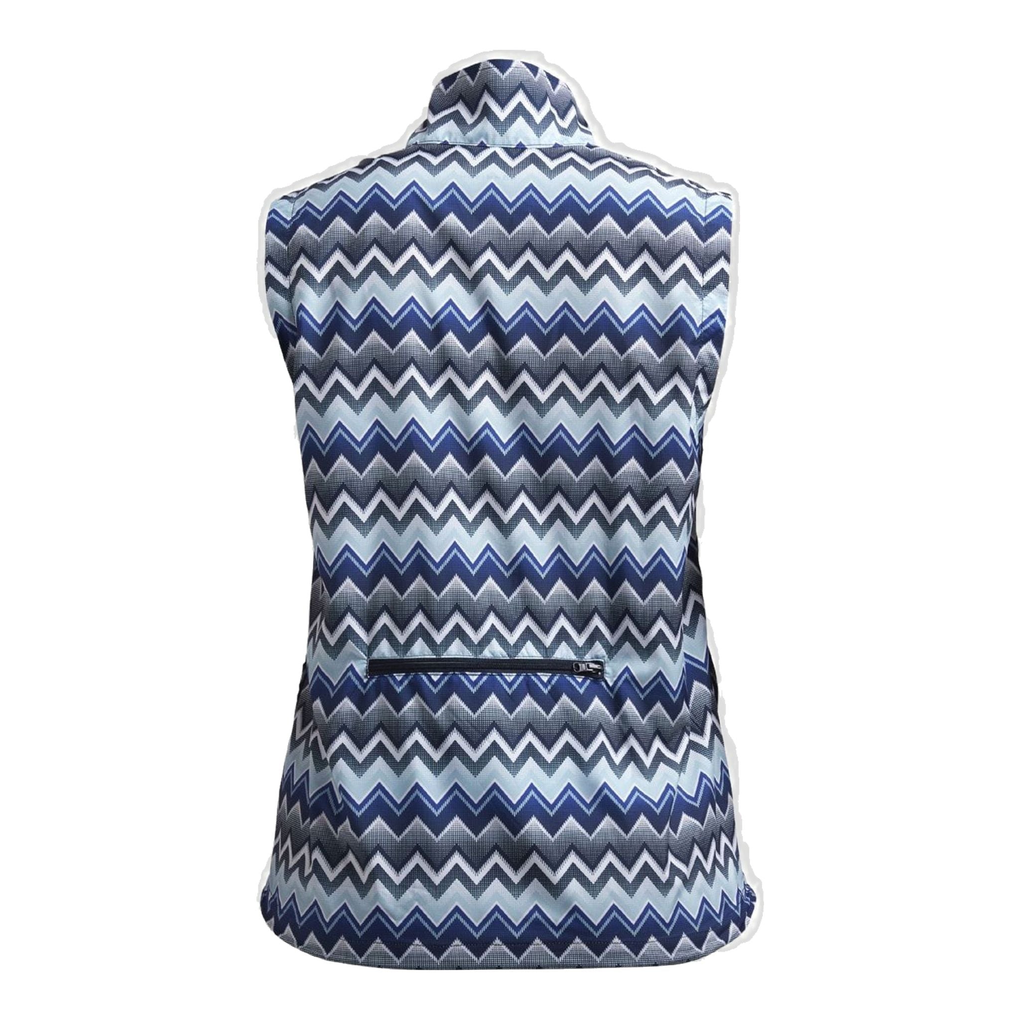 Röhnisch Pocket Wind Vest Zigzag Blue Damen