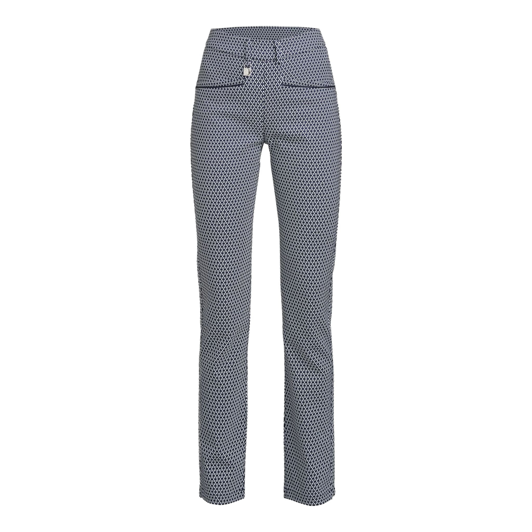 Röhnisch Smooth Golfhose Navyblau Fog Kariert Damen Damen