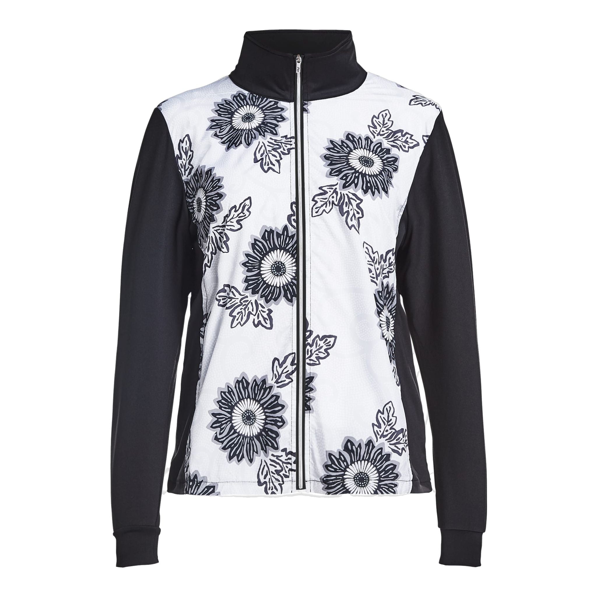 Röhnisch Jacke Swing Schwarz Massai Flower Damen