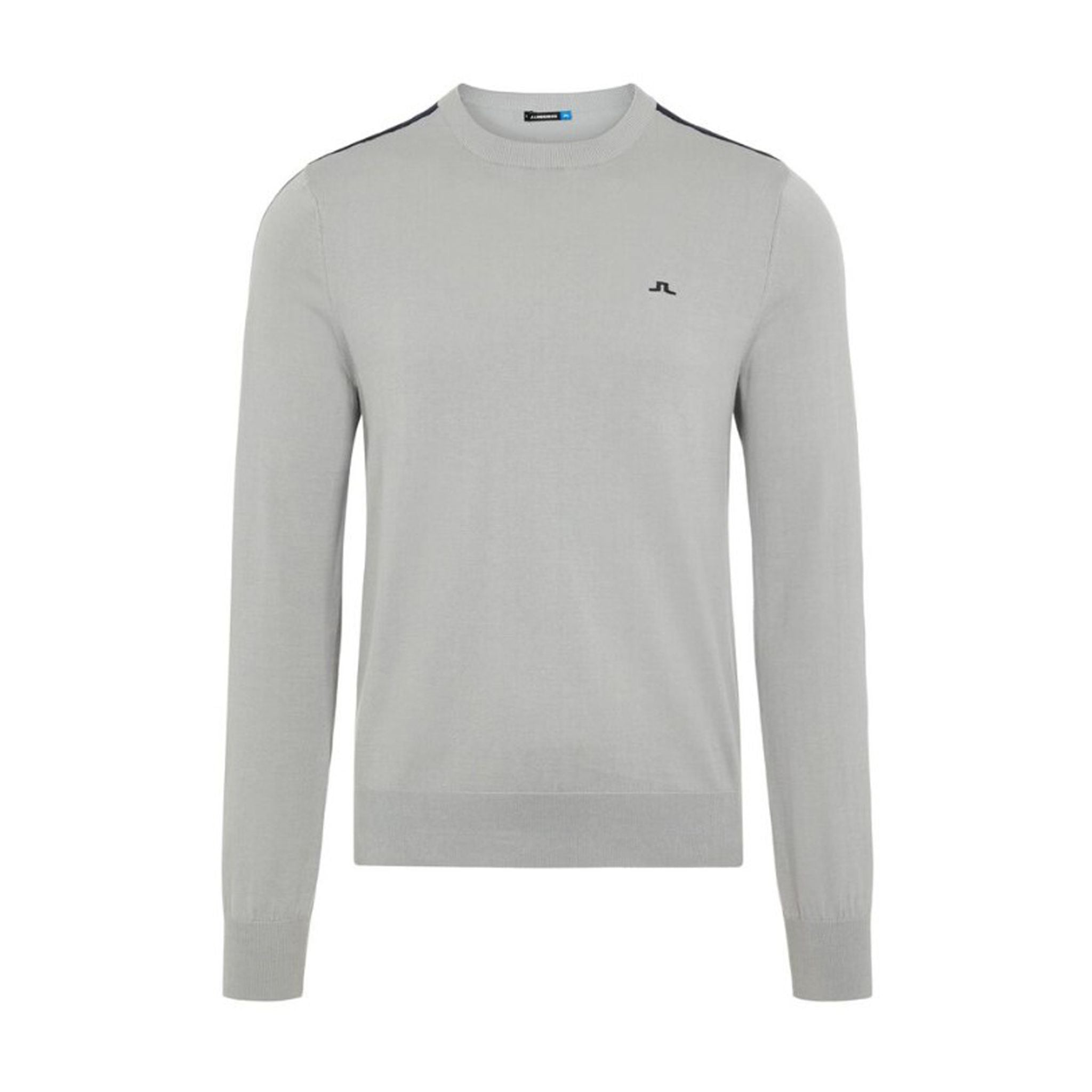 J. Lindeberg Sweater Kevin Crew Neck-Pima Cotton Grau Herren