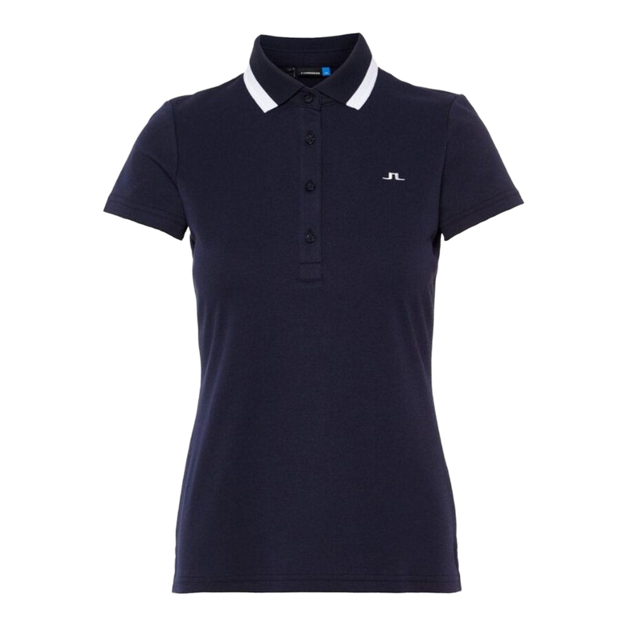 J. Lindeberg W Alve-Cotton Poly Polo Navy Melange Damen