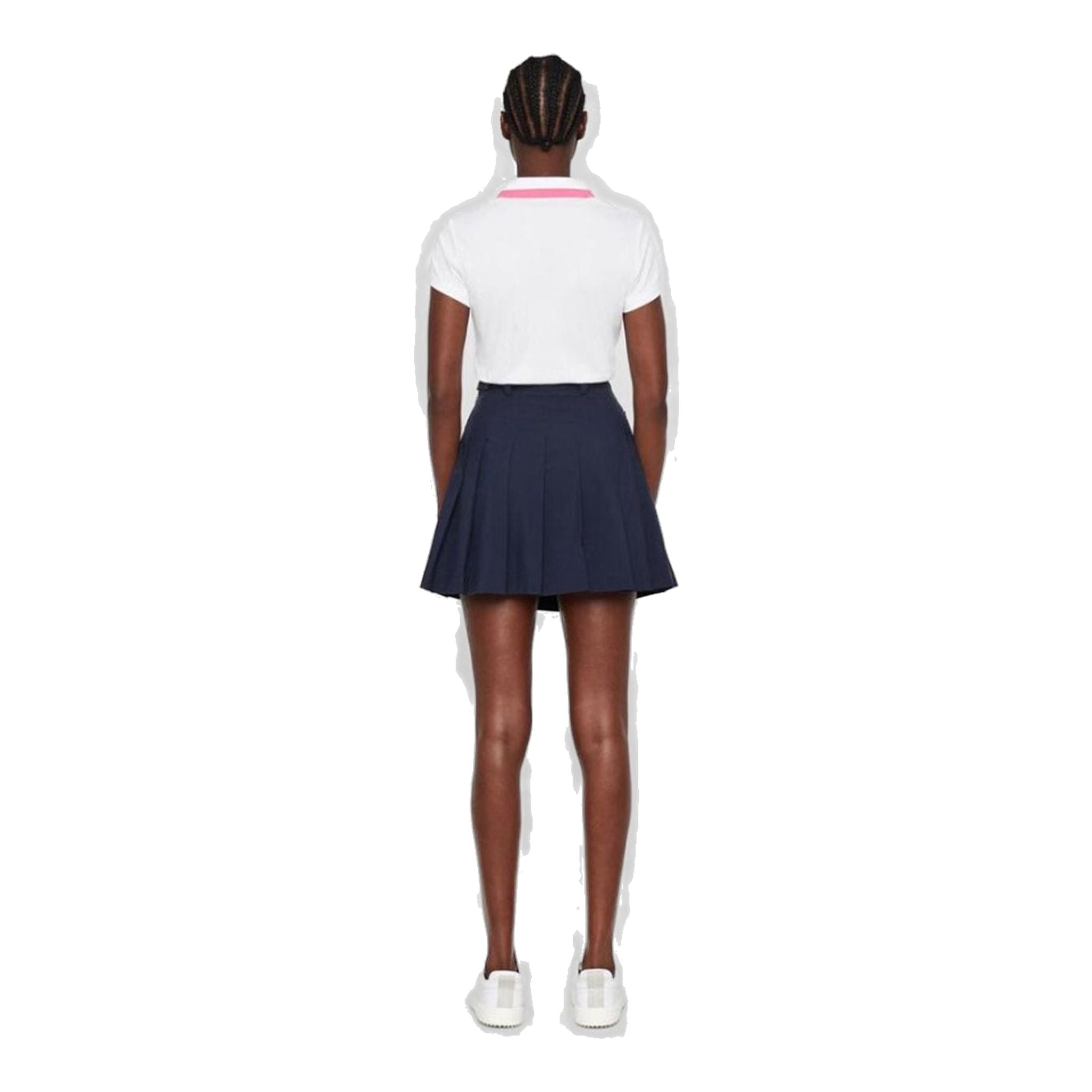 J. Lindeberg W Alve-Cotton Poly Polo White Damen