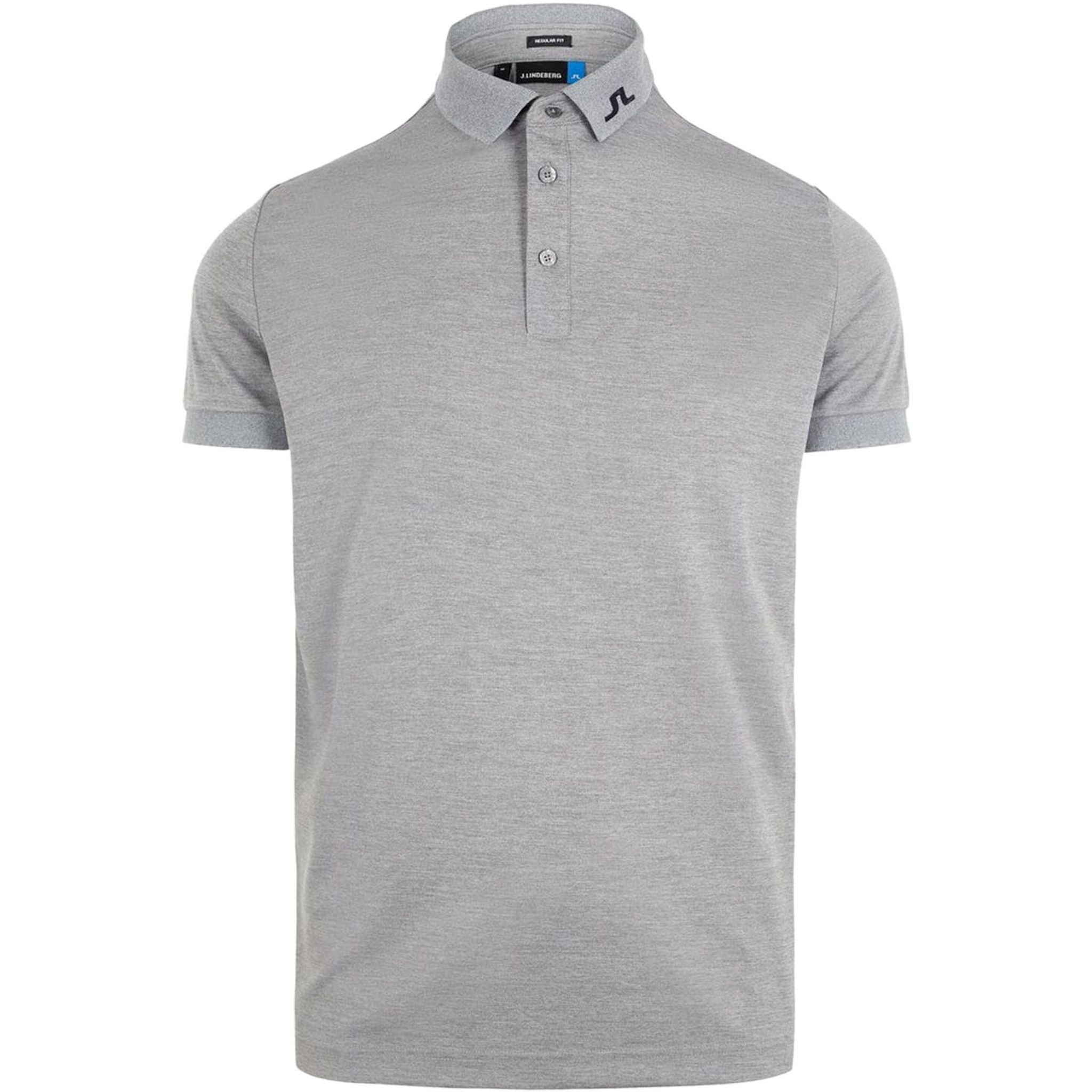 J. Lindeberg M KV Reg Fit-TX Jersey Polo Stone Grey Melange Herren