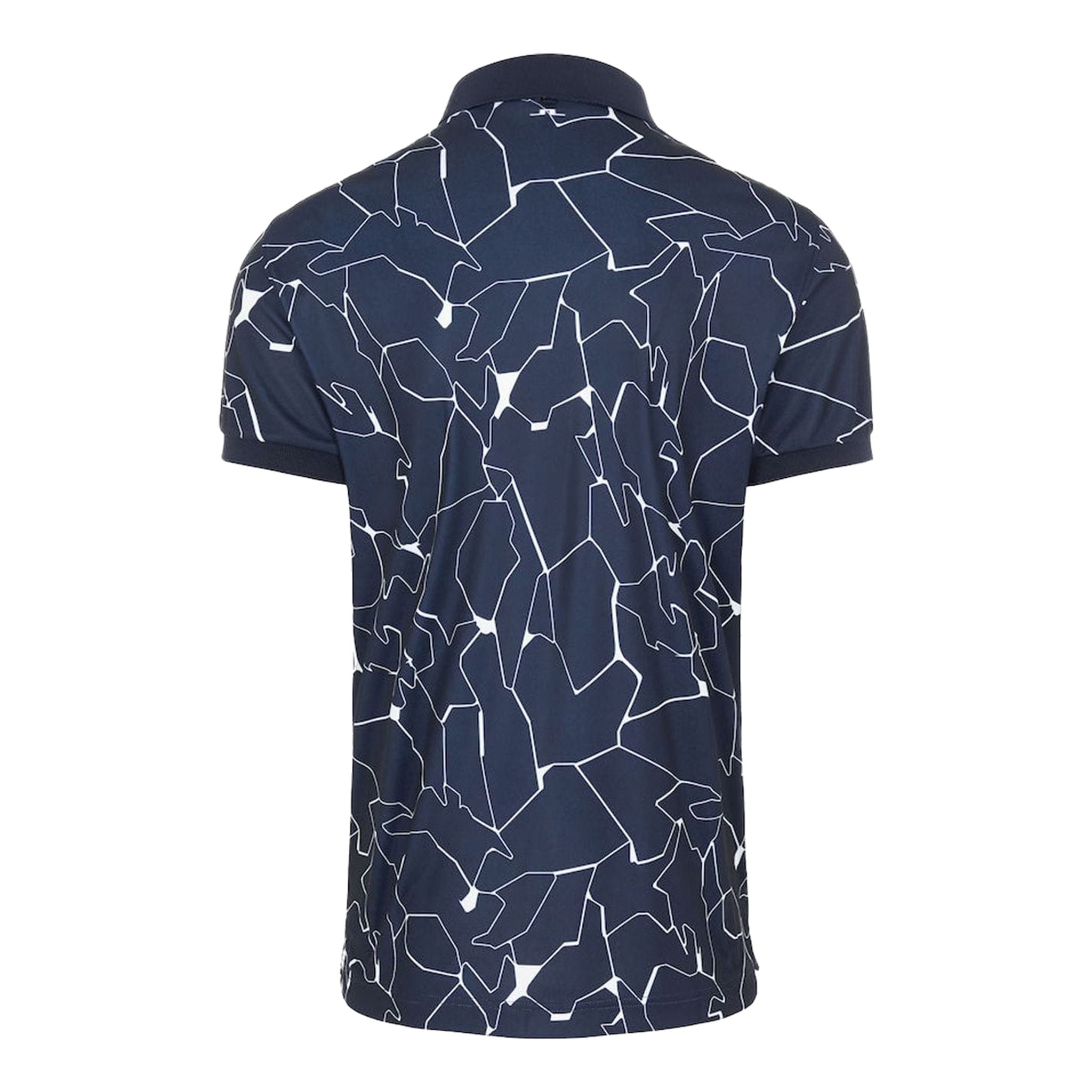 J. Lindeberg M Tour Tech Reg Fit Print SS Polo Slit Navy Herren