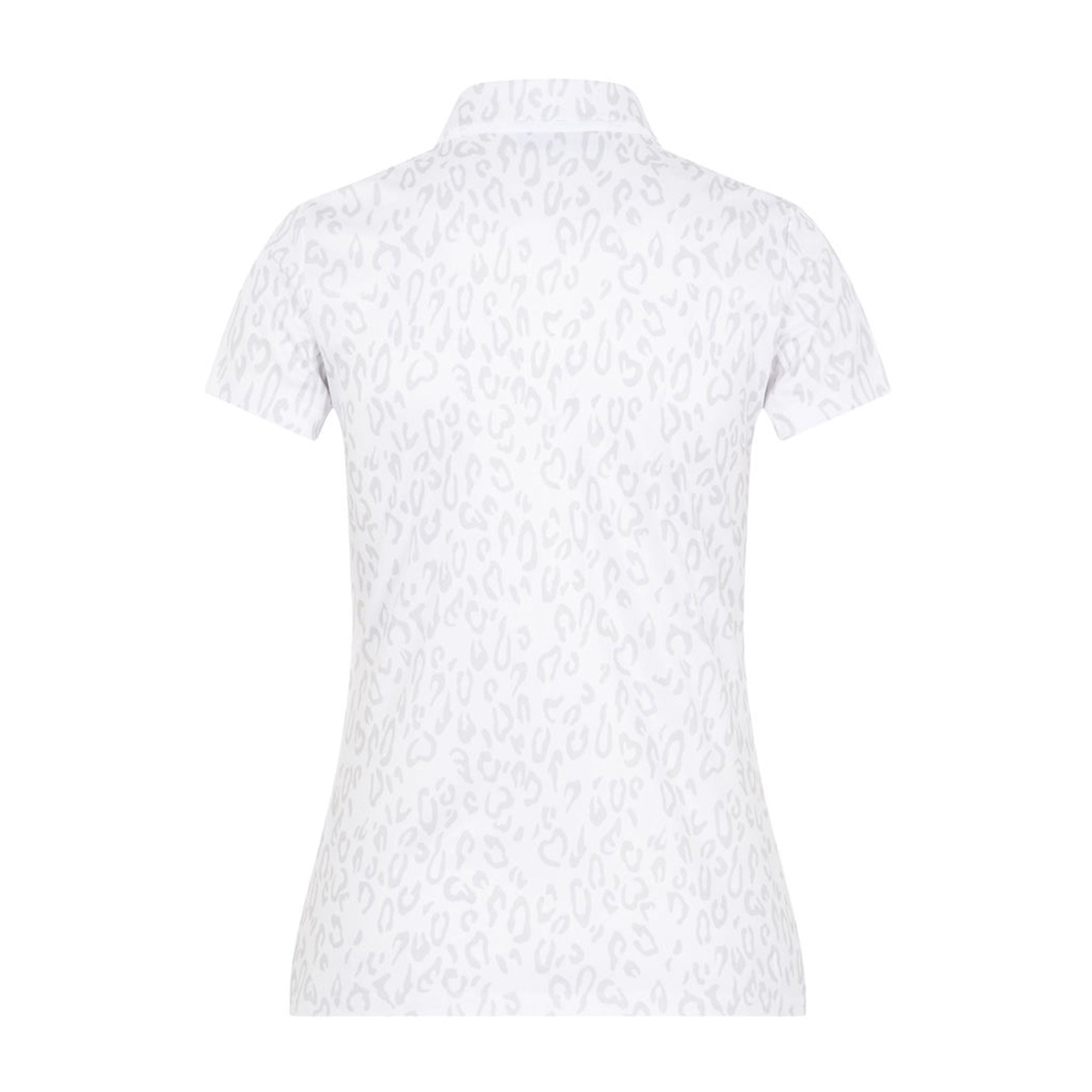 J. Lindeberg W Cara SS Polo Animal Grey White Damen