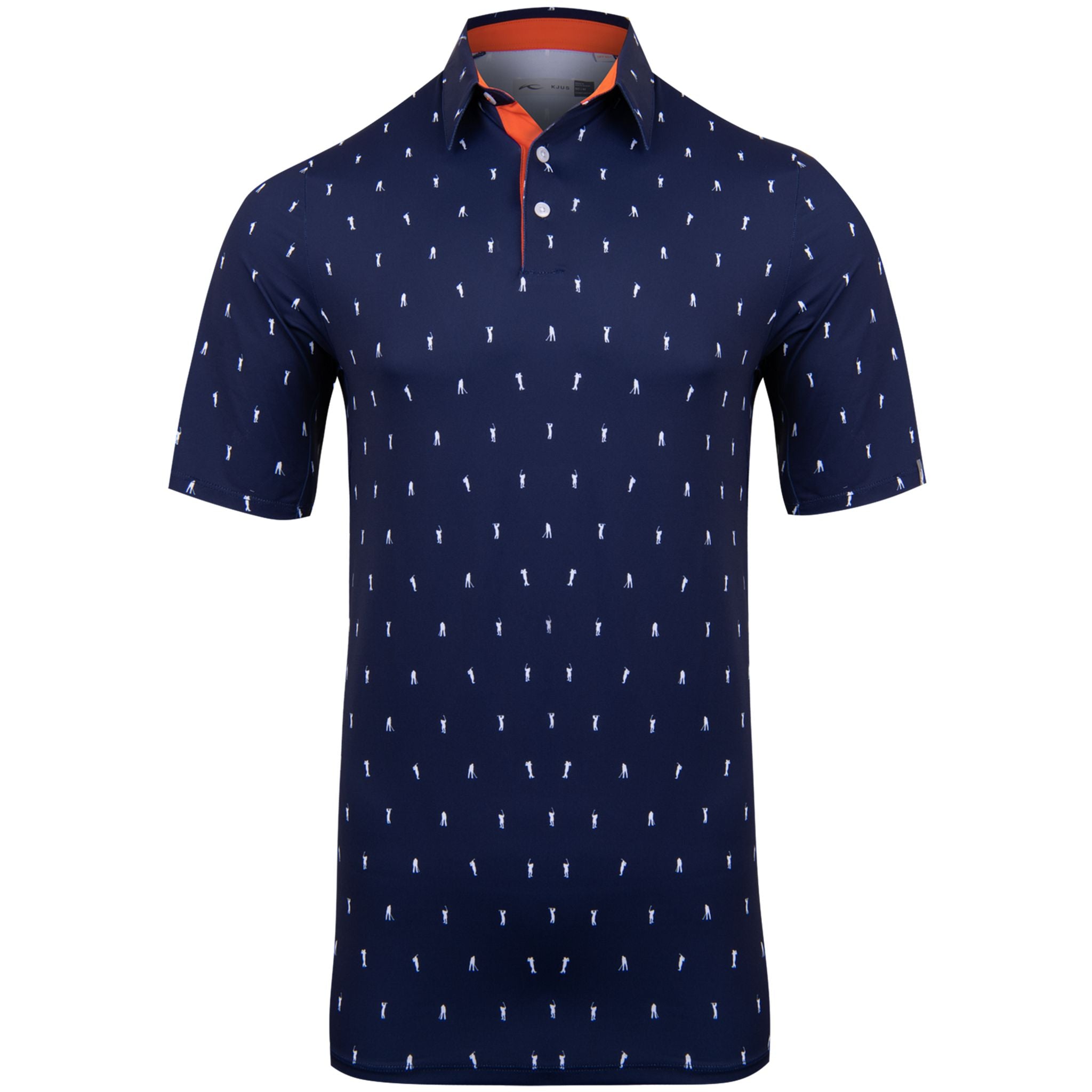 Kjus M Golfer Polo SS Atlanta Blau/Weiß Herren