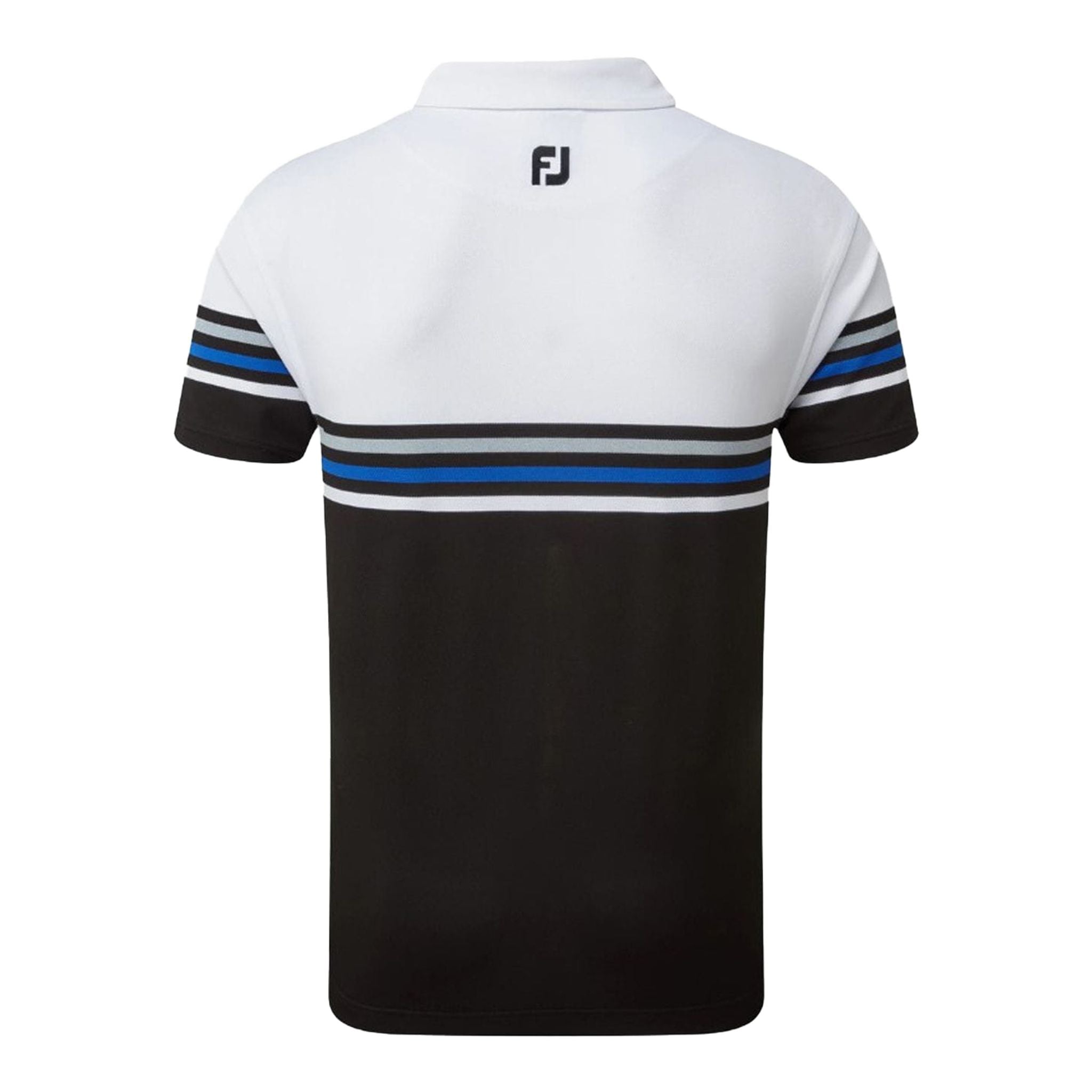 Footjoy M Stretch Pique Colour Block SS Polo White/Black Herren