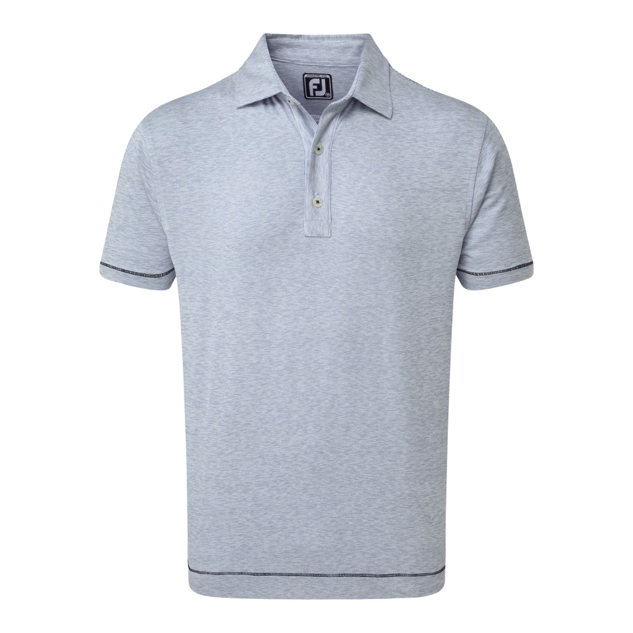 Footjoy M Lisle Spacedye SS Polo Royal/White Herren