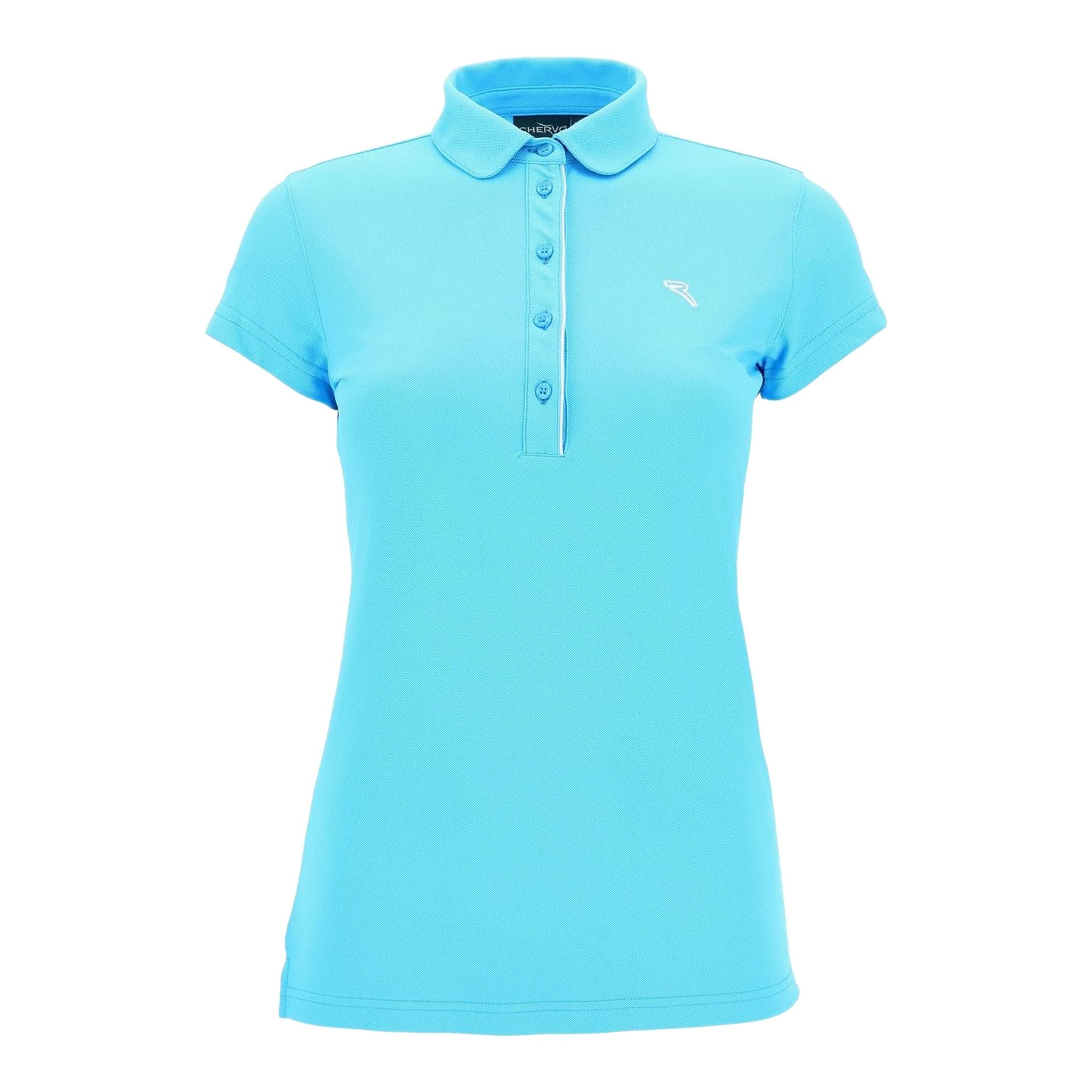 Chervo W Affen SS Polo Hellblau Damen