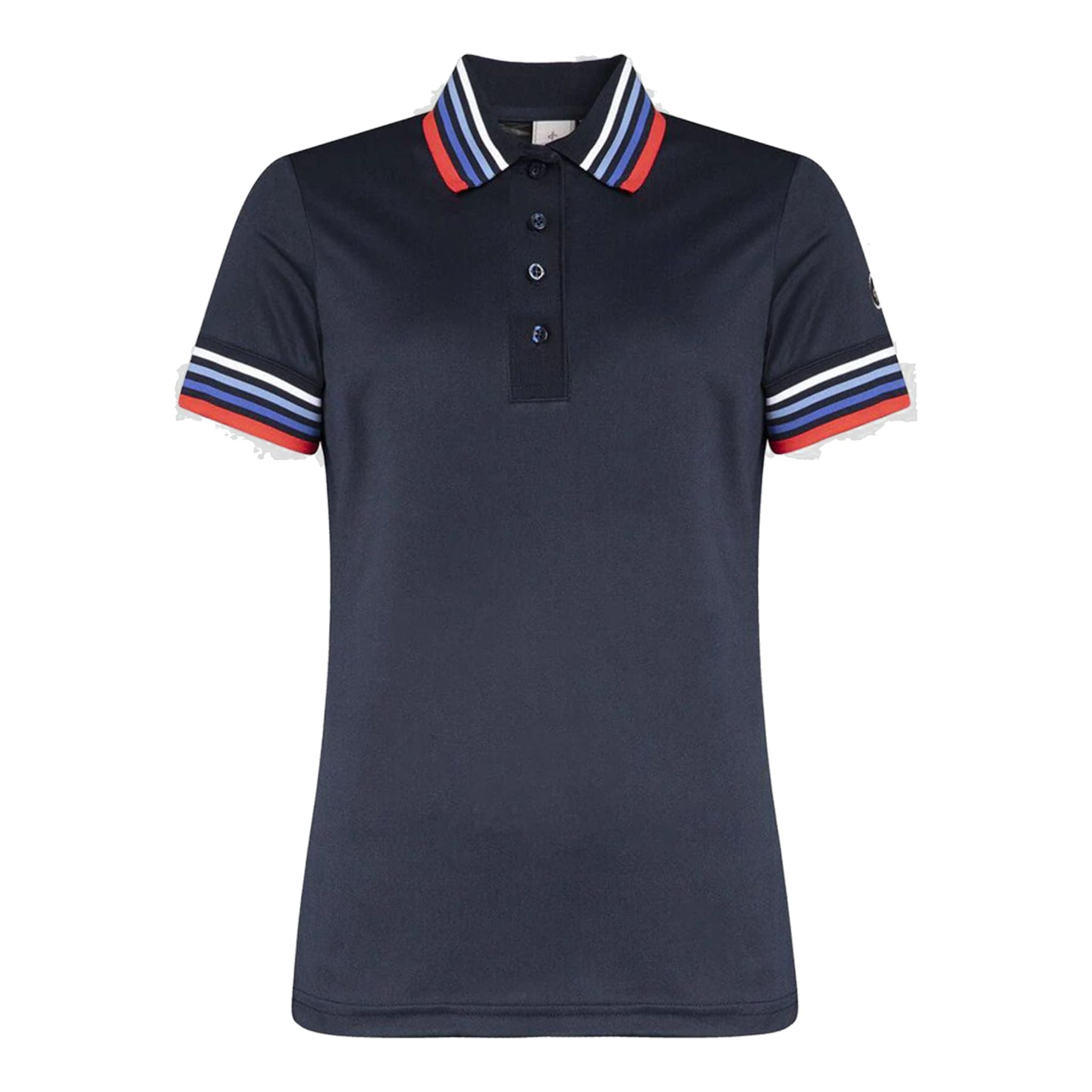 Cross Sportswear W Polo Stripe Navy Damen
