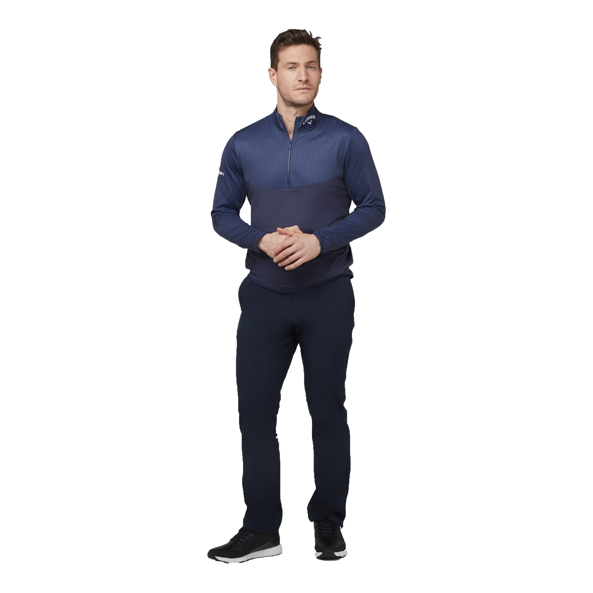 Callaway Emea Odyssey Fleece 1/4 Zip Golf Pullover Peacoat Herren