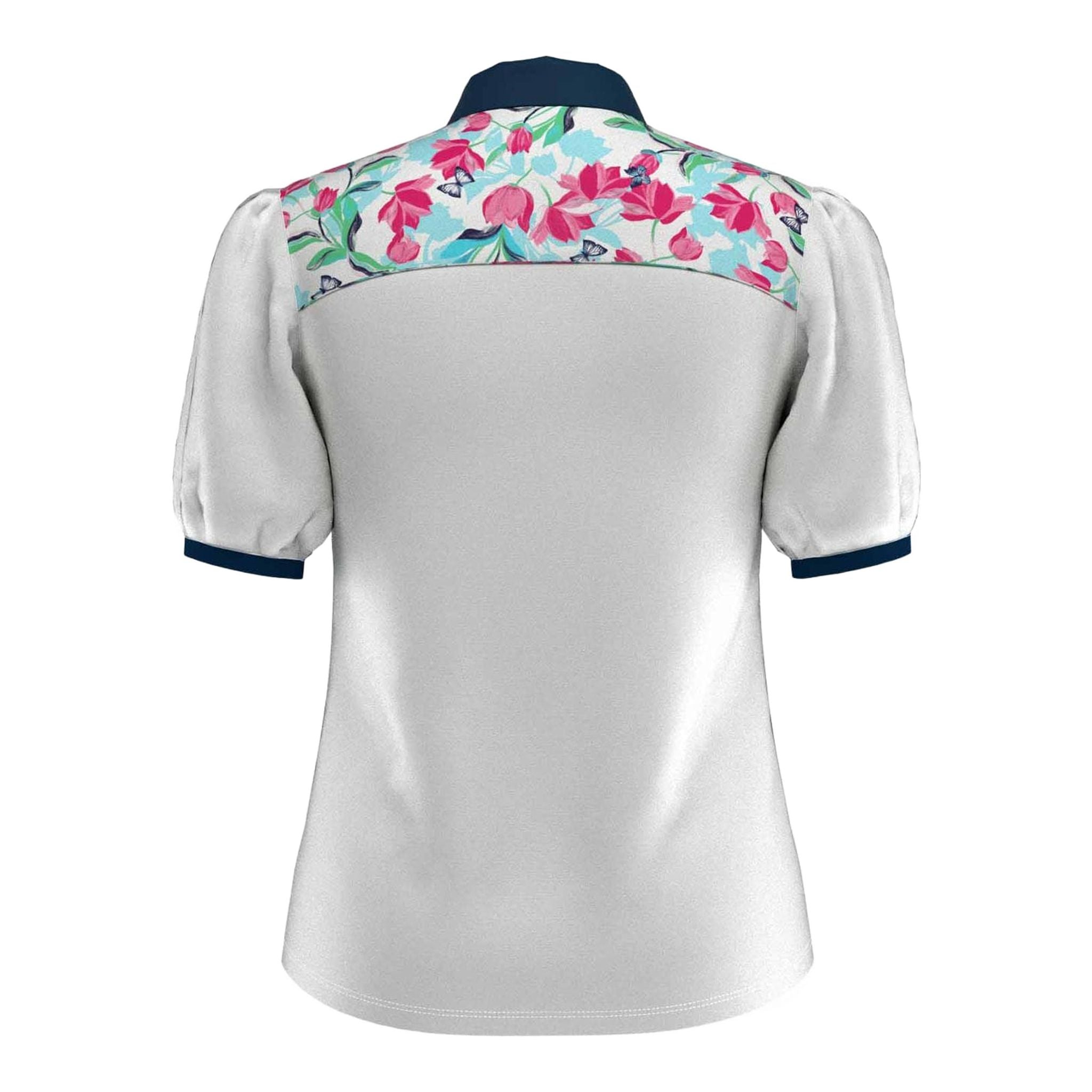 Callaway Brushstroke Print SS Polo Damen