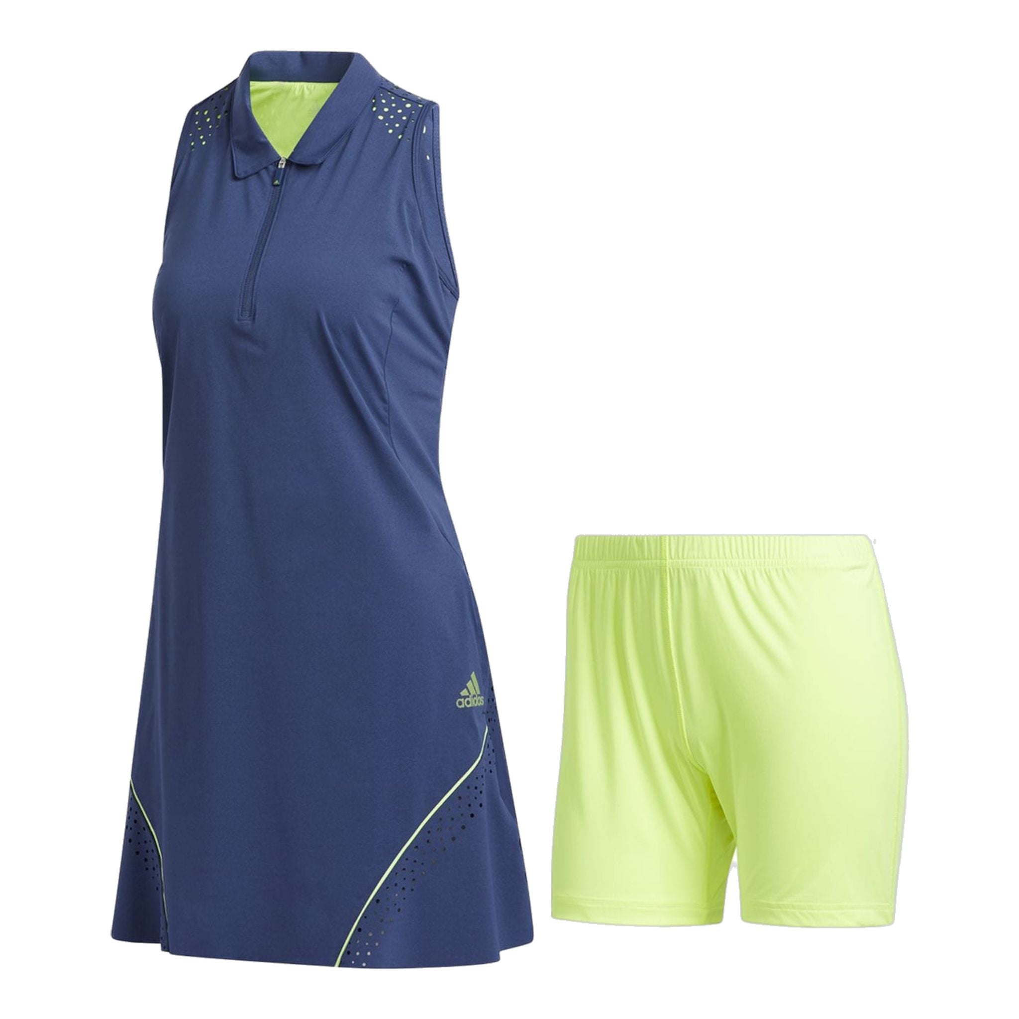 Adidas W Perforated Color Pop Dress Tech Indigo Damen