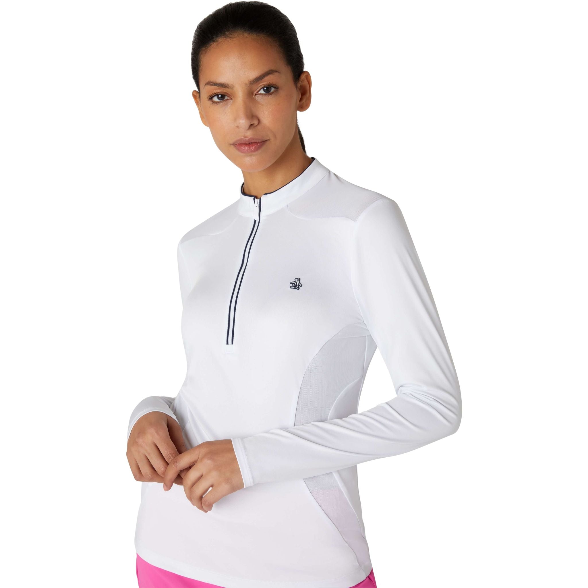 Original Penguin Longsleeve 1/4 Zip Layering Sweater Damen