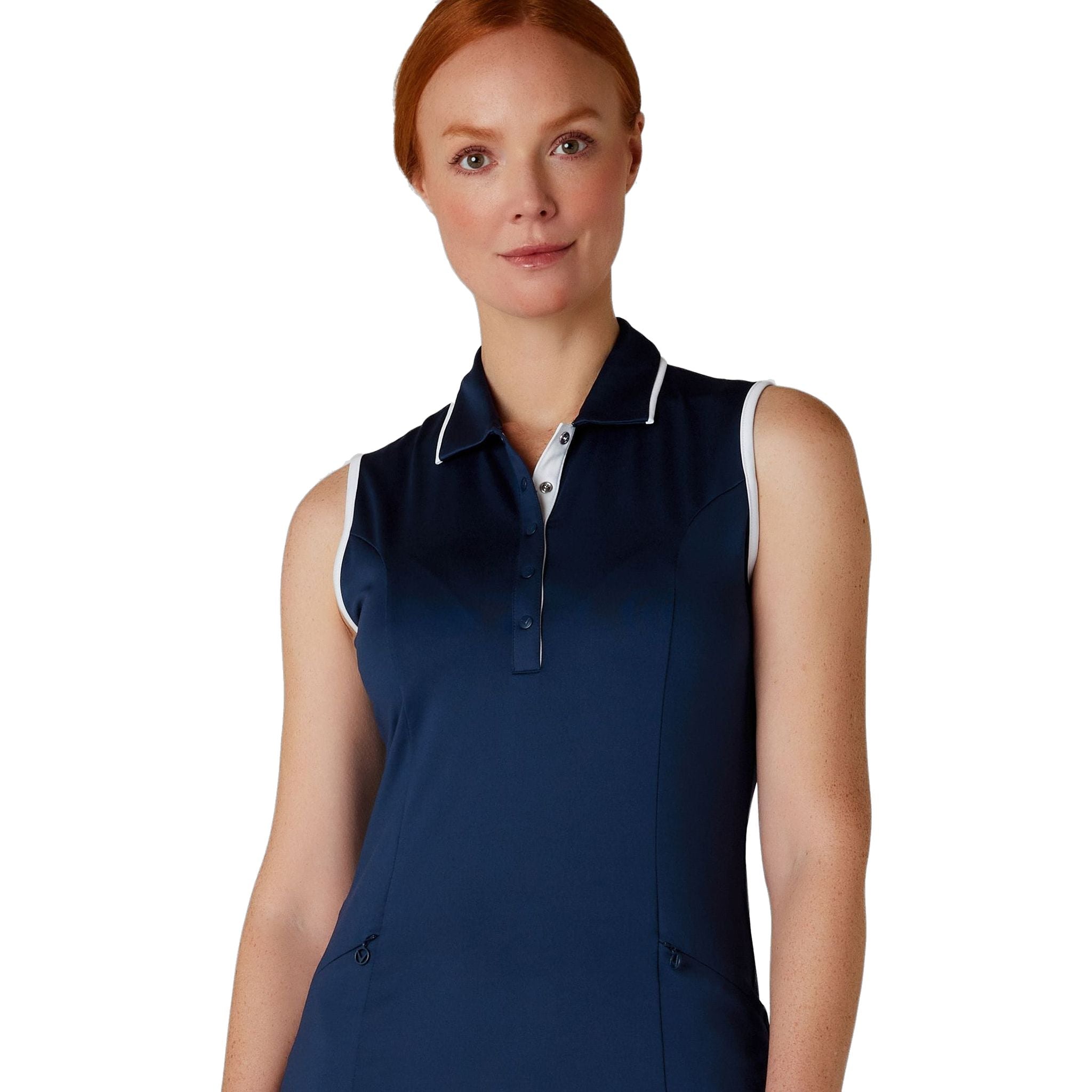 Callaway Sleeveless Snap Pla Kleid Damen