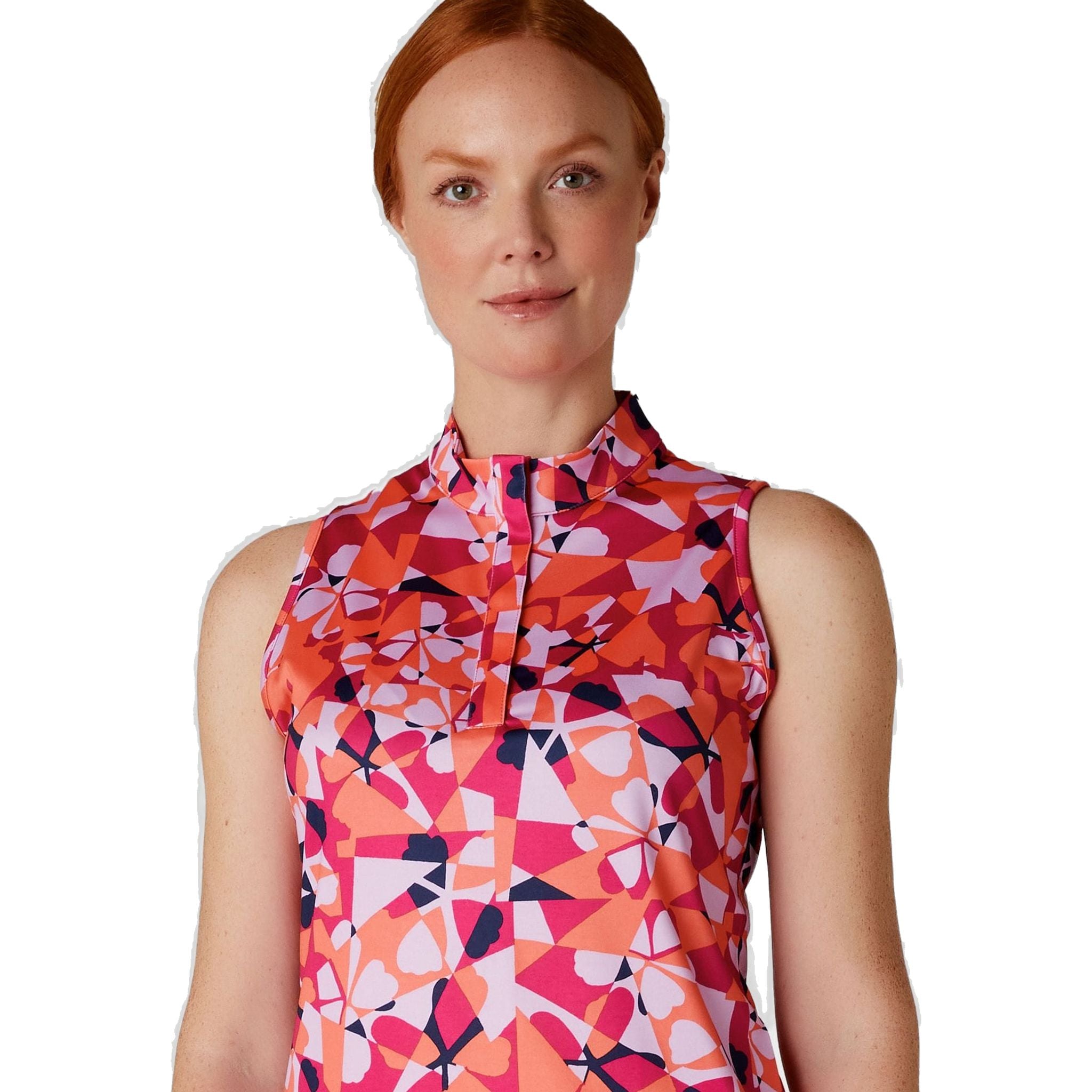 Callaway Geometric Floral Sleeveless Shirt Damen