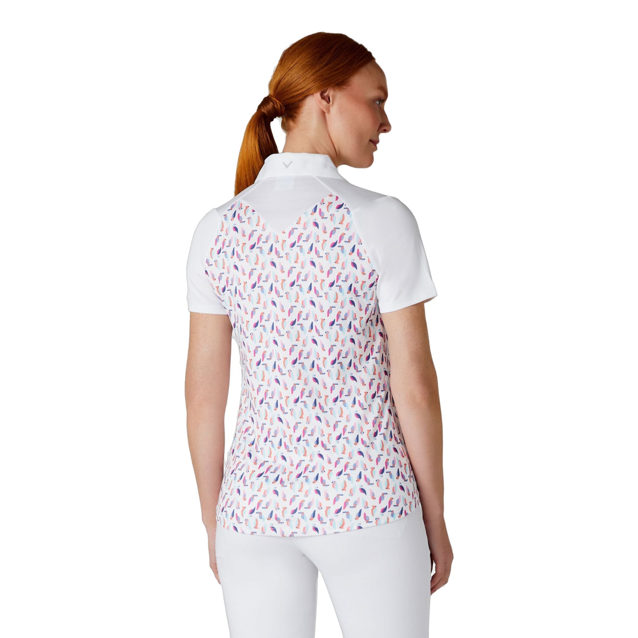Callaway Birdie/Eagle Print Polo Damen