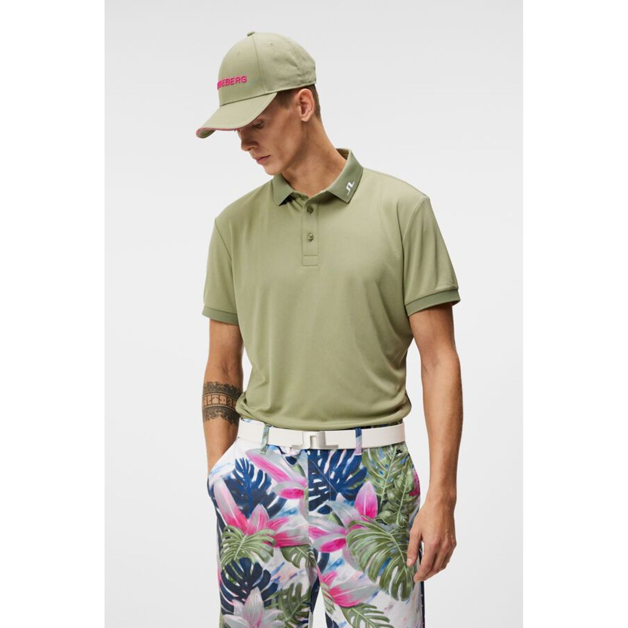 J. Lindeberg KV Regular Fit Print Polo Męskie