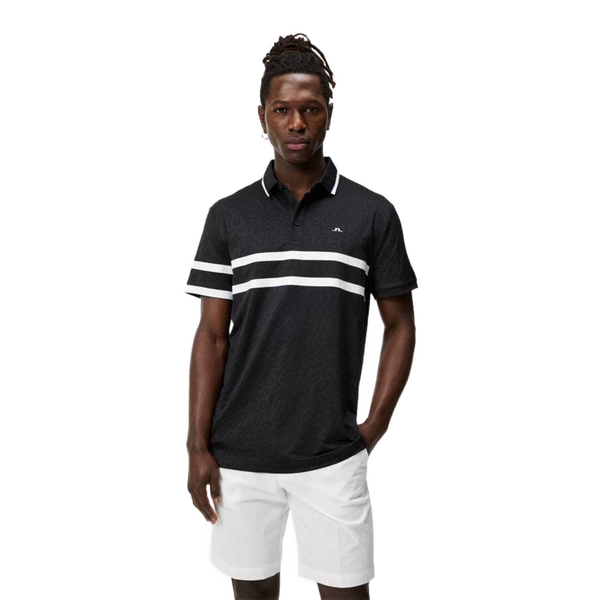 J. Lindeberg Boswell Regular Jacquard Poloshirt Herren