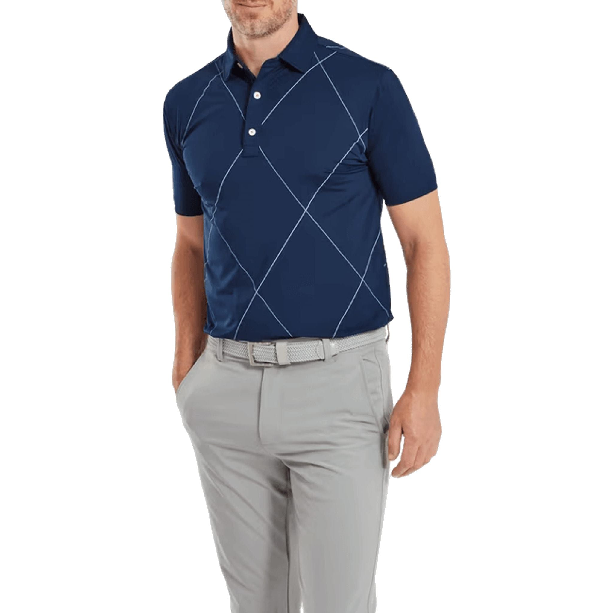 Footjoy Raker Print Lisle Poloshirt Herren