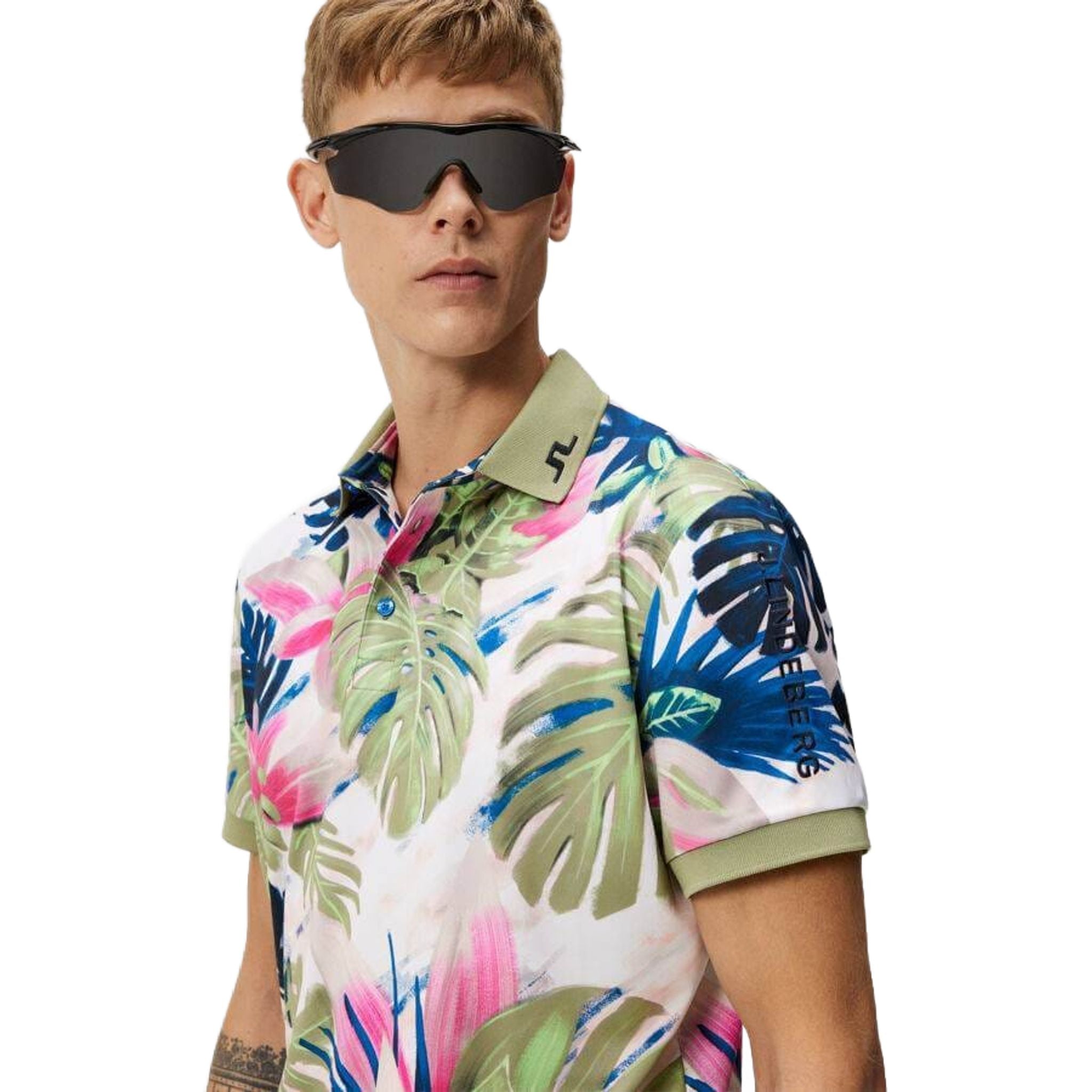 J. Lindeberg Tour Tech Reg Fit Print Polo Herren