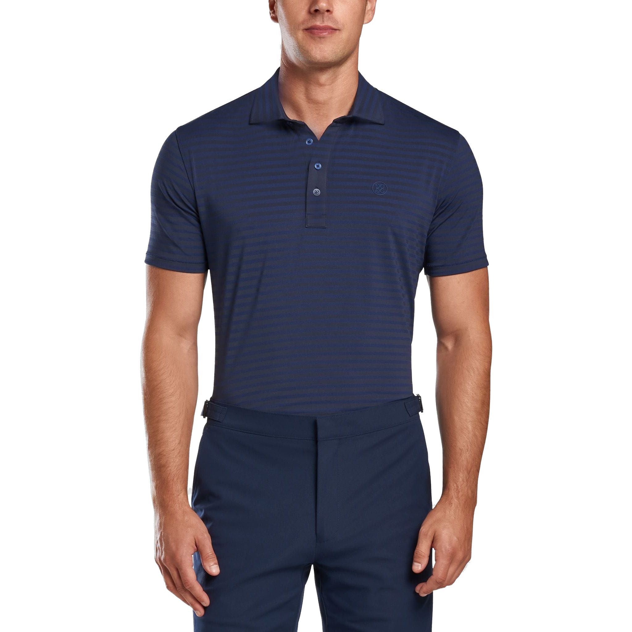 GFORE Perforated Stripe Golfpolo Herren
