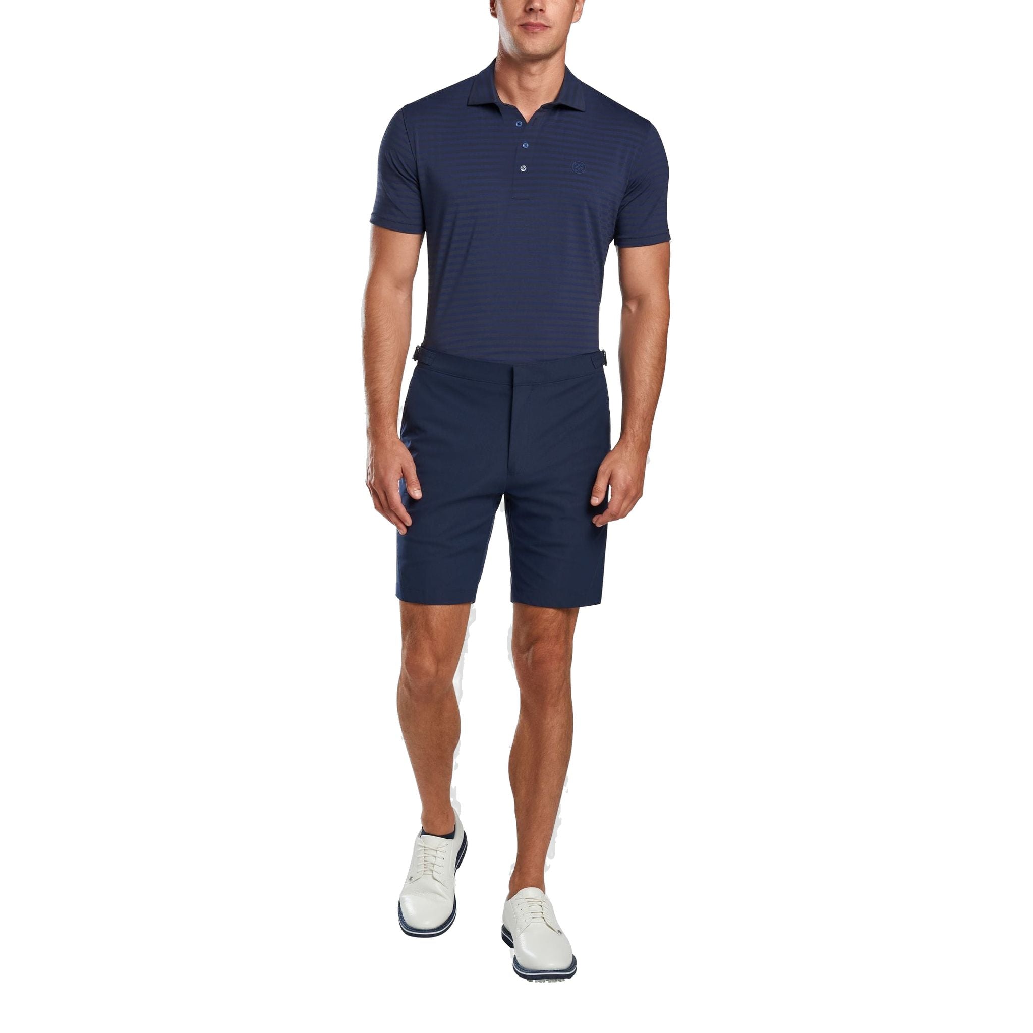 GFORE Perforated Stripe Golfpolo Herren