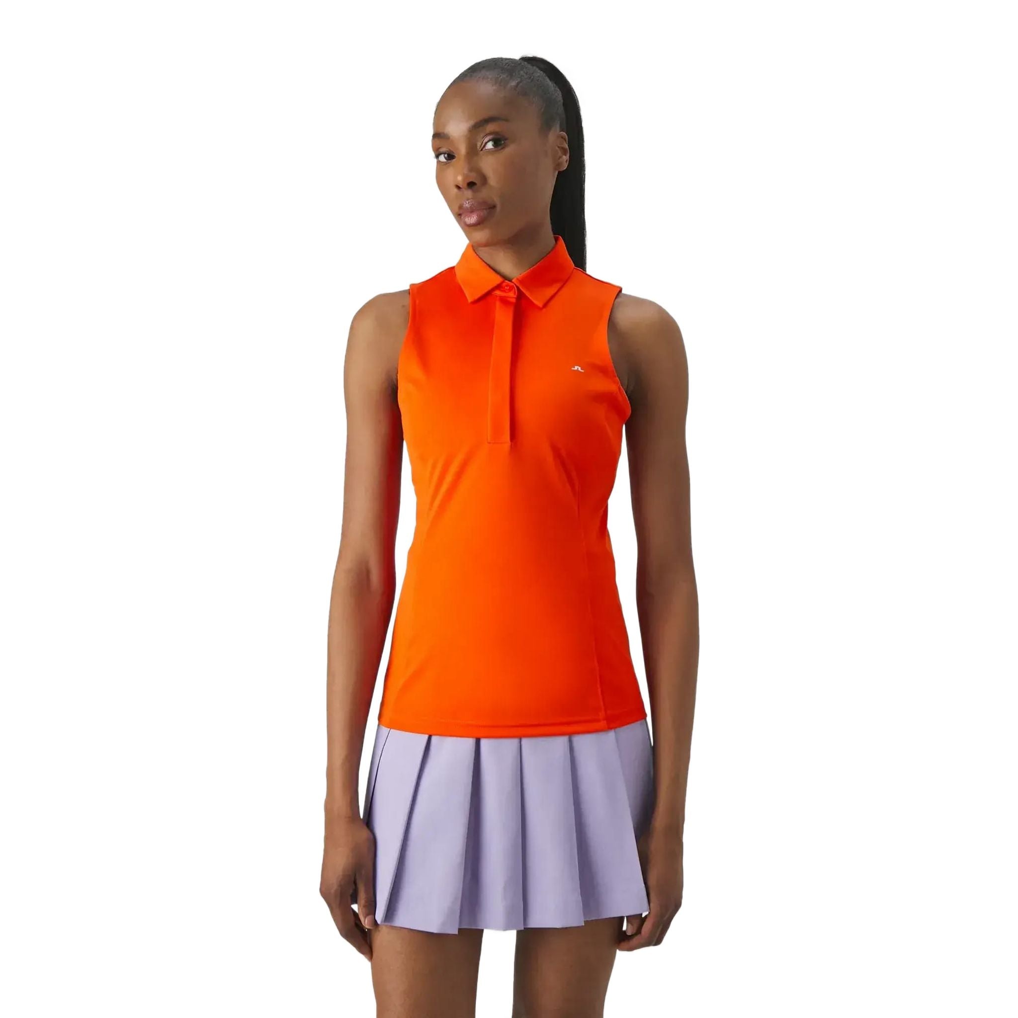 J. Lindeberg W Dena Sleeveless Golf Top Tangerine Tango Damen