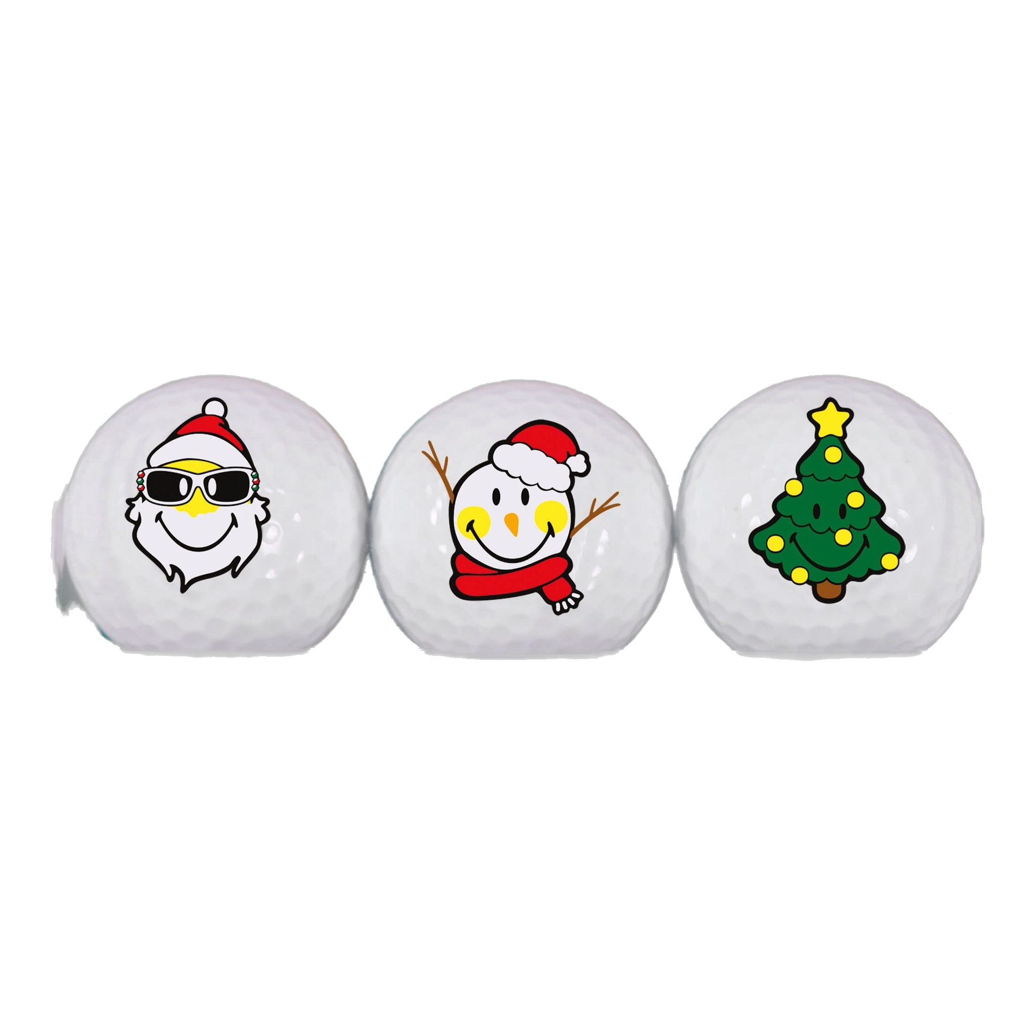 Sportiques Golfgeschenke Smiley X-Mas (3 Bälle) X6
