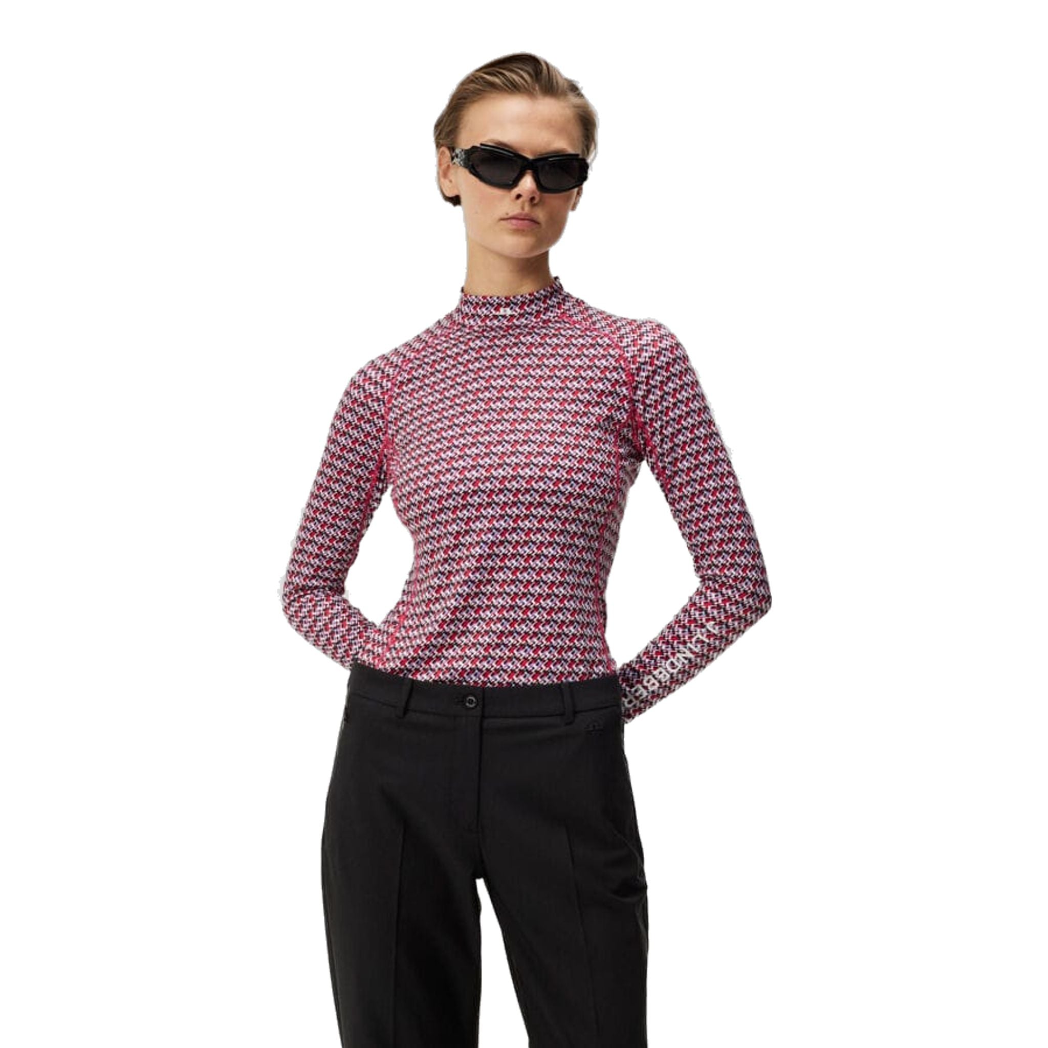 J. Lindeberg Asa Print Soft Compression Top Damen JL Micro Brid Damen