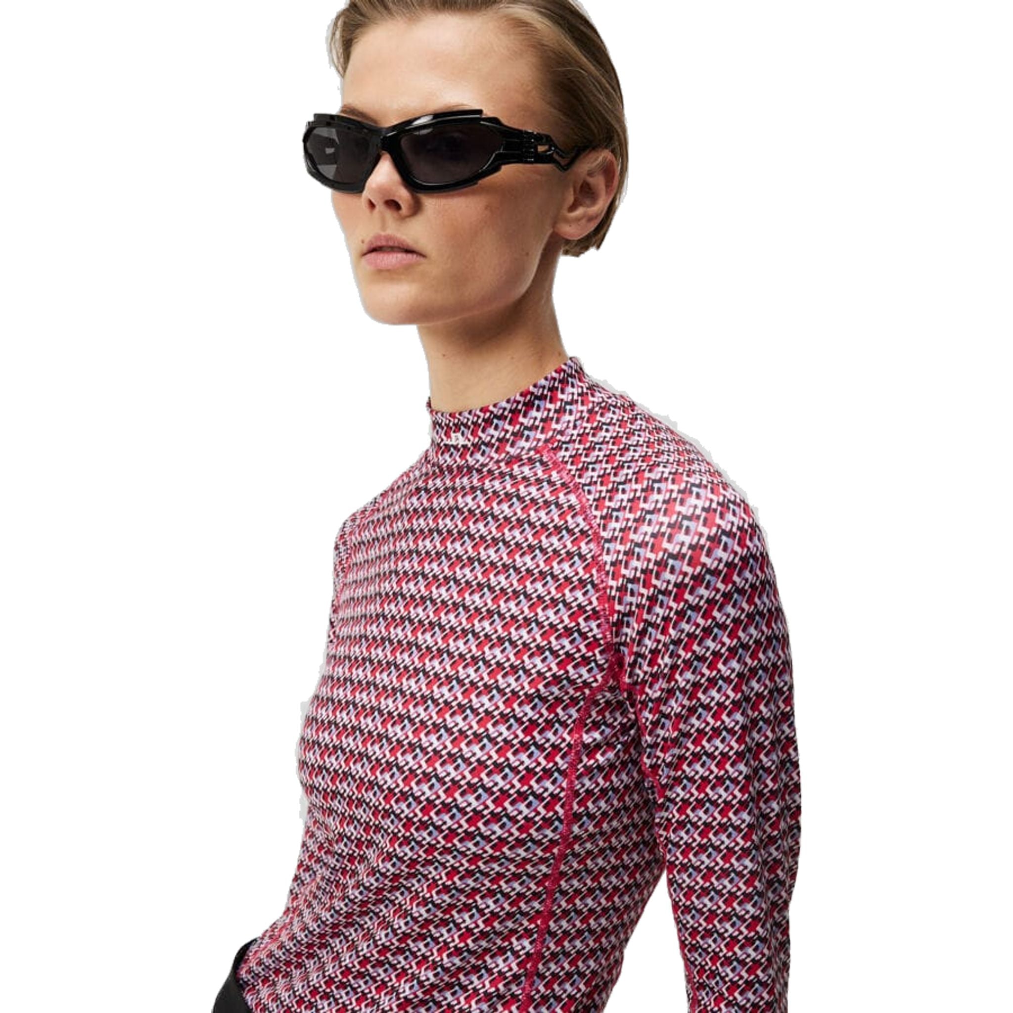 J. Lindeberg Asa Print Soft Compression Top Damen JL Micro Brid Damen