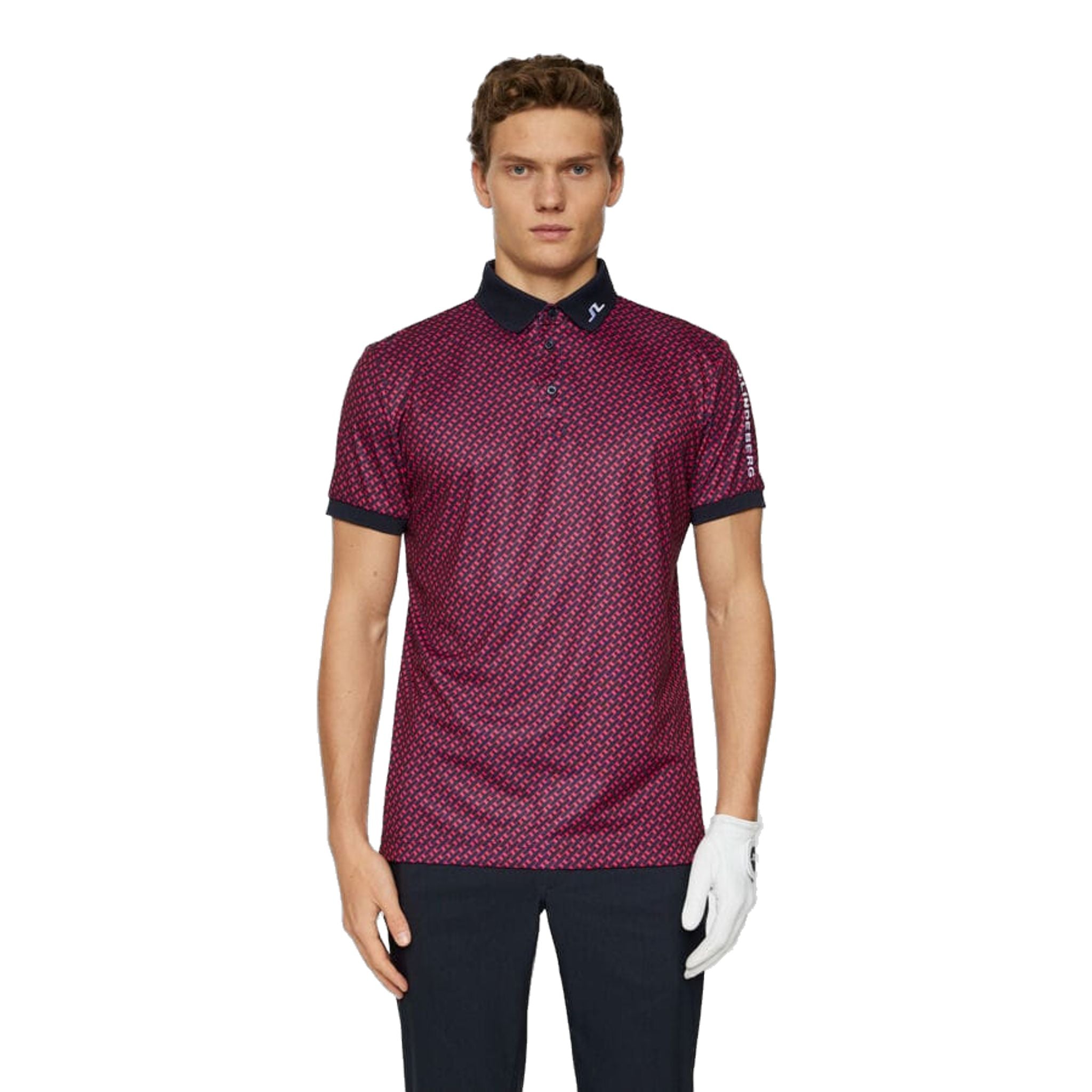 J. Lindeberg Tour Tech Print Polo Herren