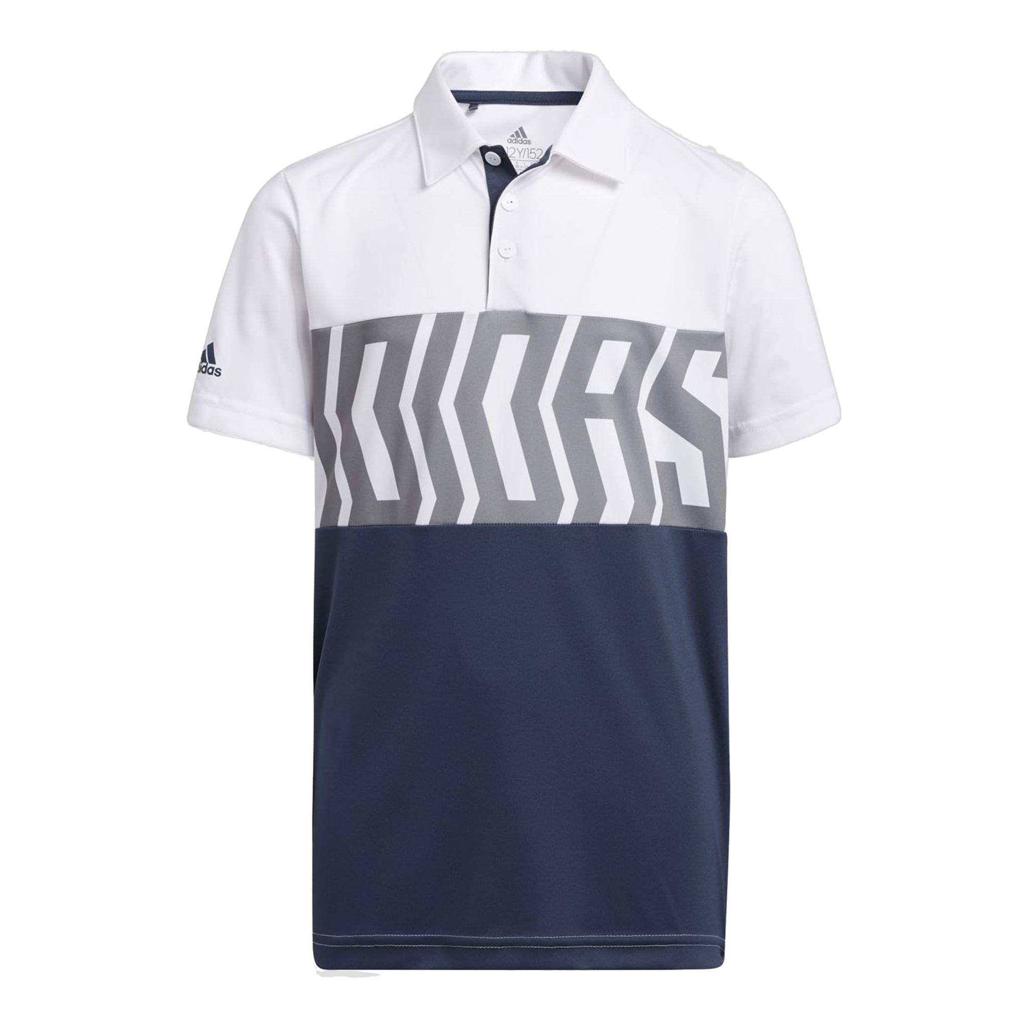Adidas B Print Color Blocking SS Polo Weiß Herren