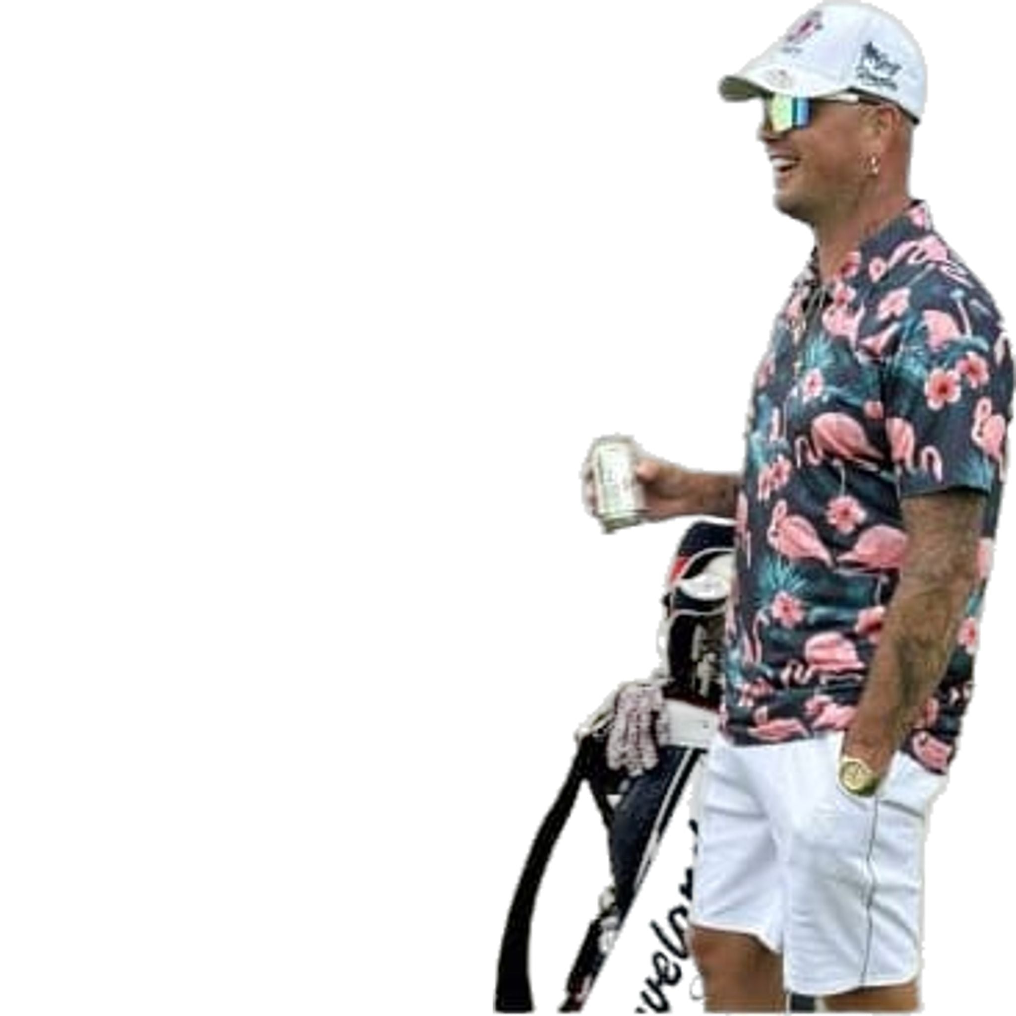 Golf Rowdies Flamingos & Palm trees Polo Herren