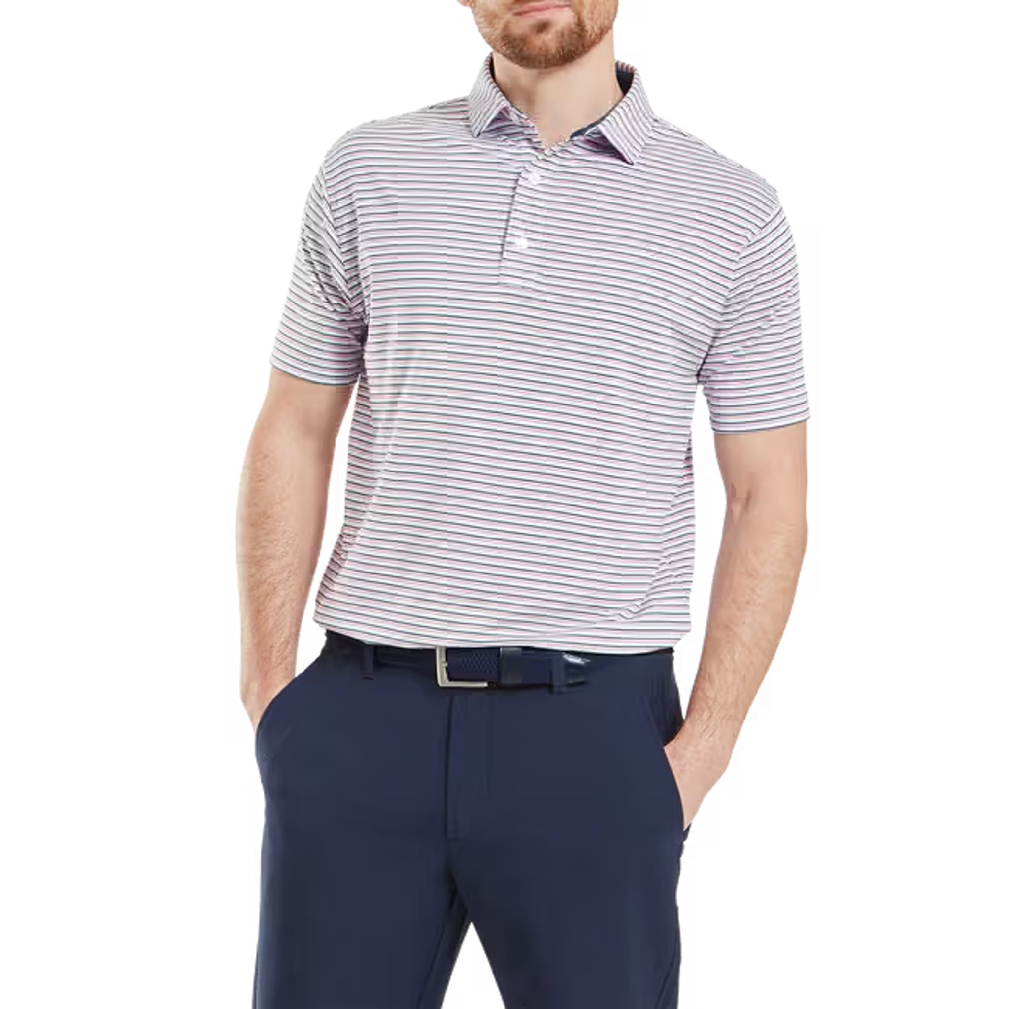 Footjoy Balance Stripe Lisle Polo Herren