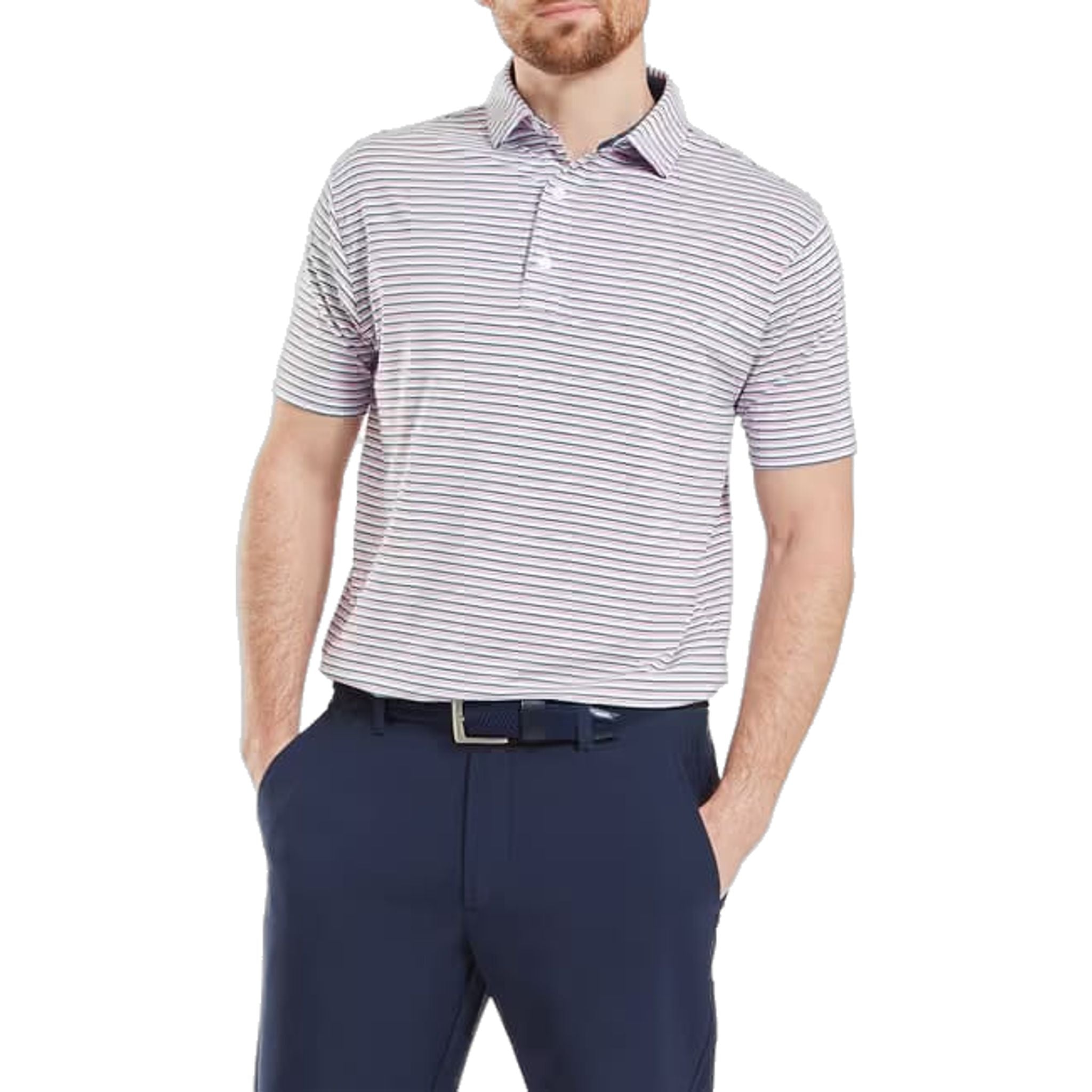 Footjoy Balance Stripe Lisle Polo Herren