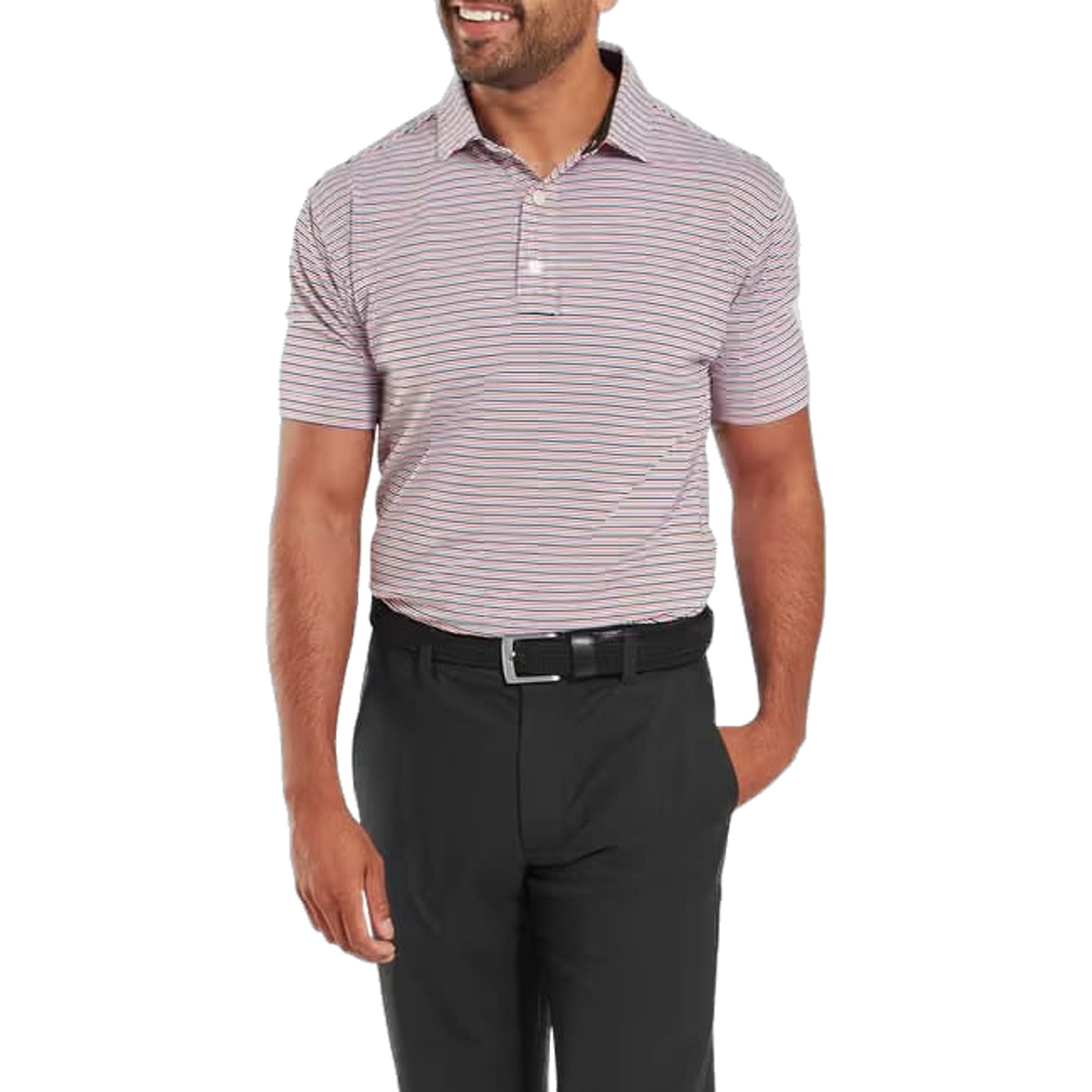 Footjoy Balance Stripe Lisle Polo Herren