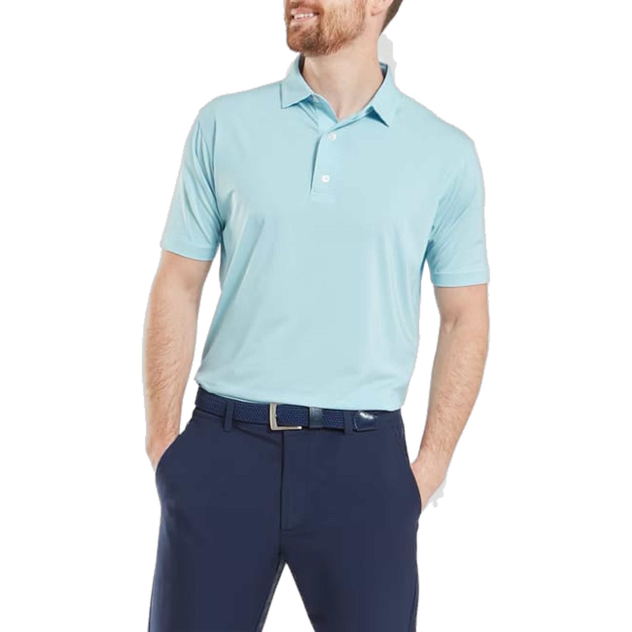 Footjoy Micro Feeder Stripe Lisle Polo Herren