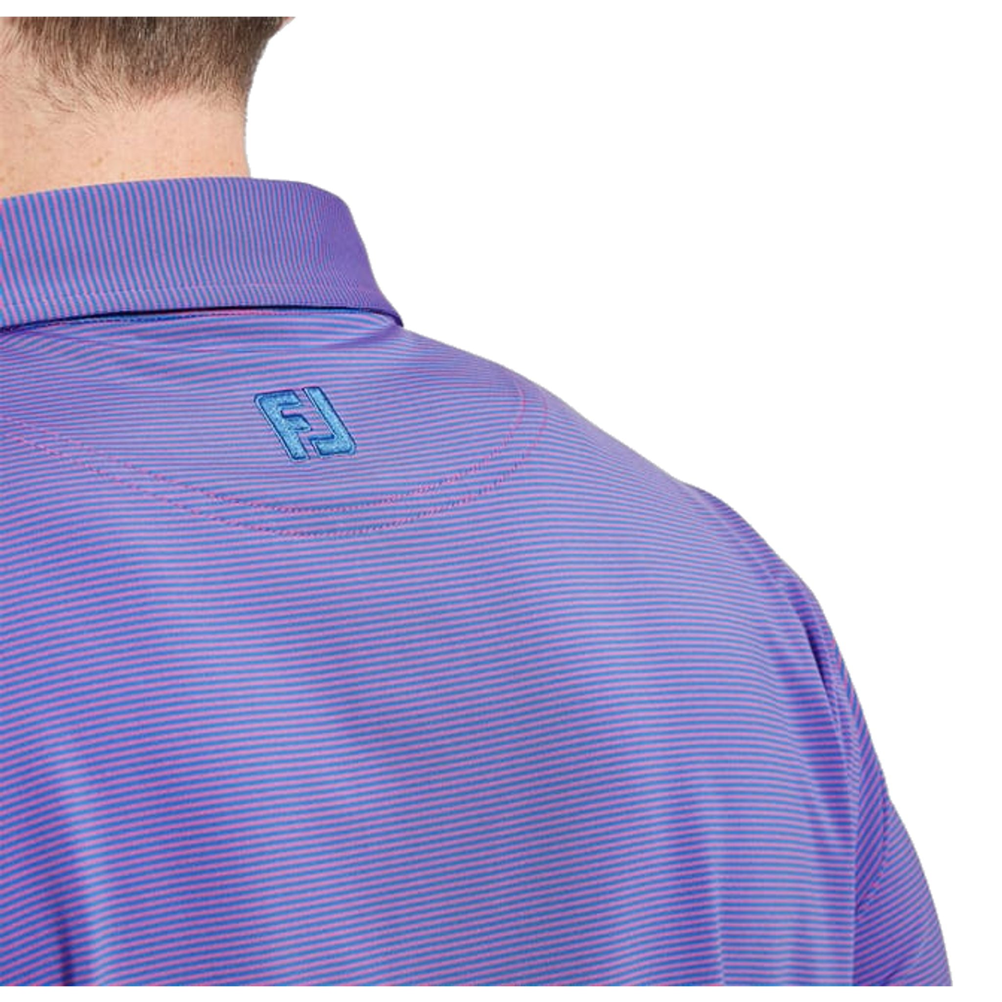 Footjoy Micro Feeder Stripe Lisle Polo Herren